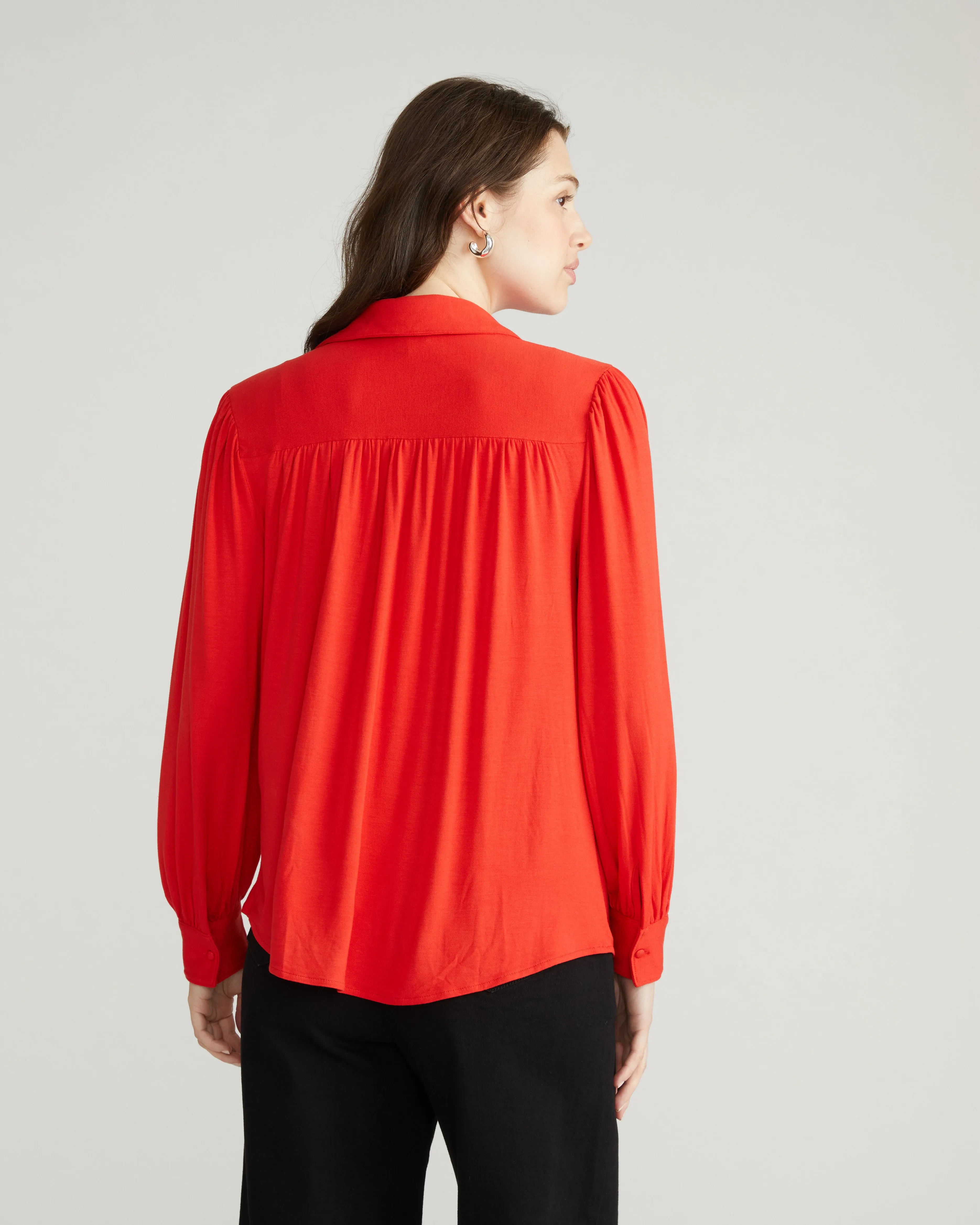 Moore Liquid Jersey Blouse - Lipstick sold by Universal Standard product image thumbnail 3