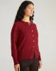 Savvy Fine Knit Crewneck Cardigan - Garnet sold by Universal Standard