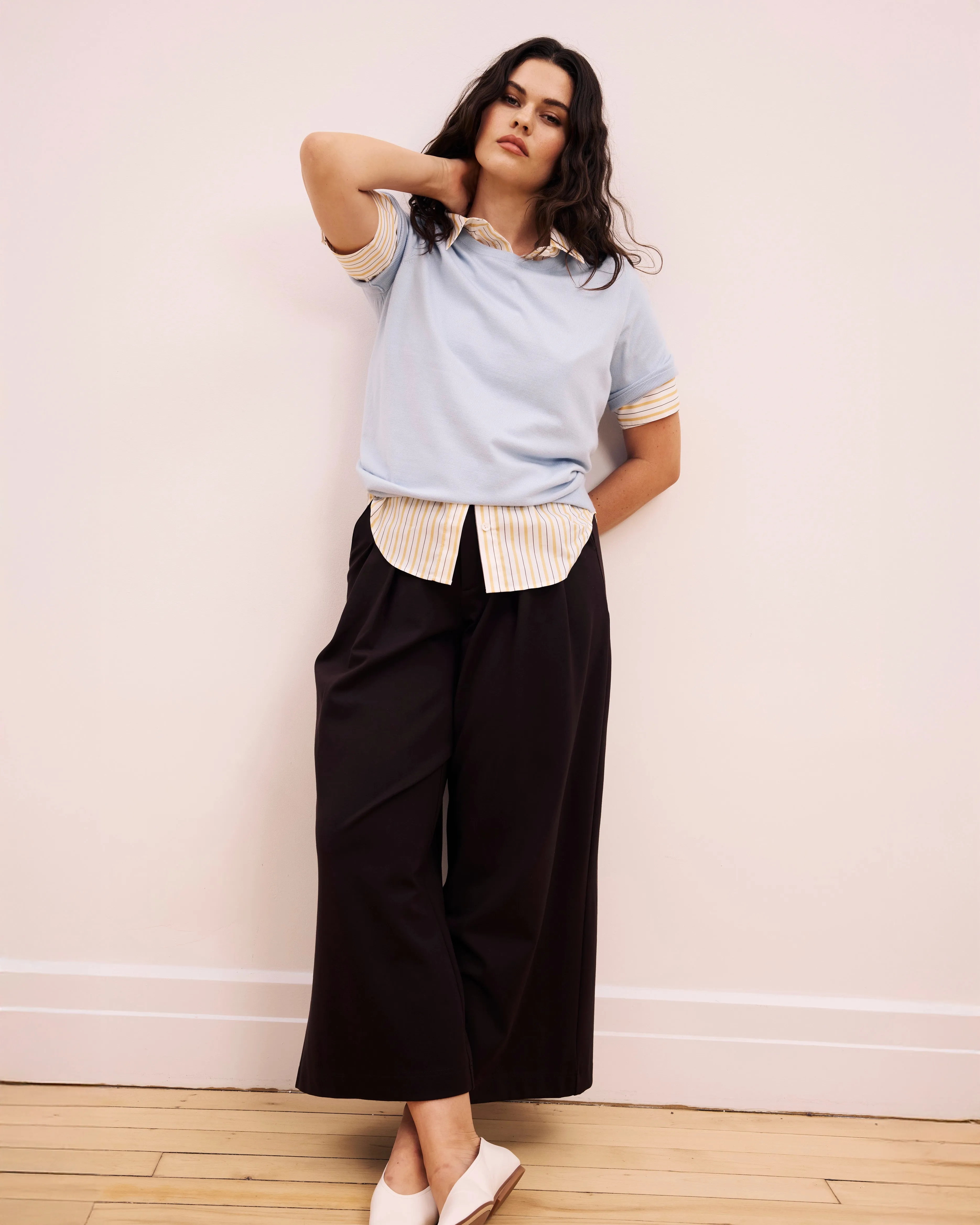 Palais Wide Leg Ponte Pants - Espresso sold by Universal Standard product image thumbnail 2