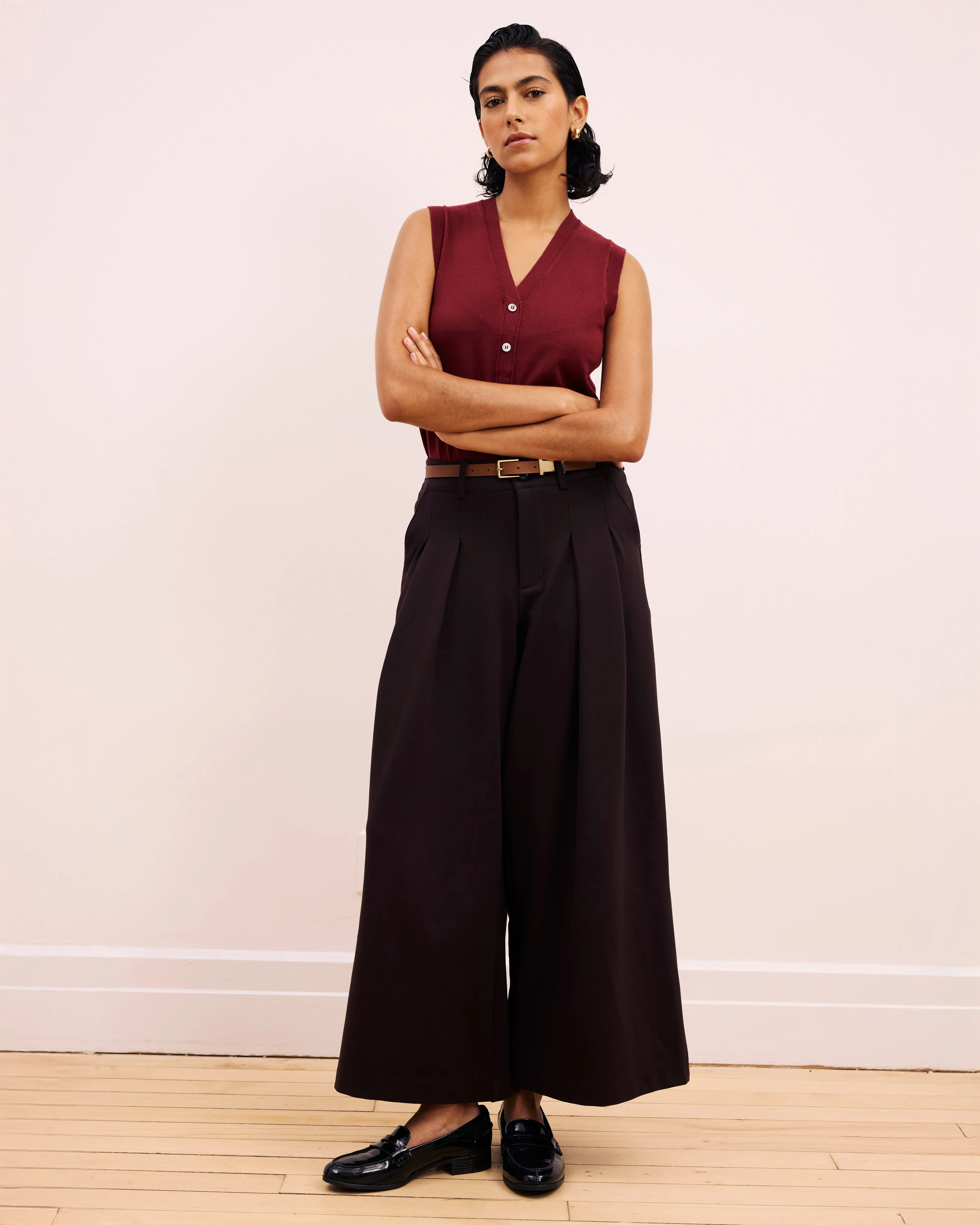 Palais Wide Leg Ponte Pants - Espresso sold by Universal Standard product image thumbnail 4