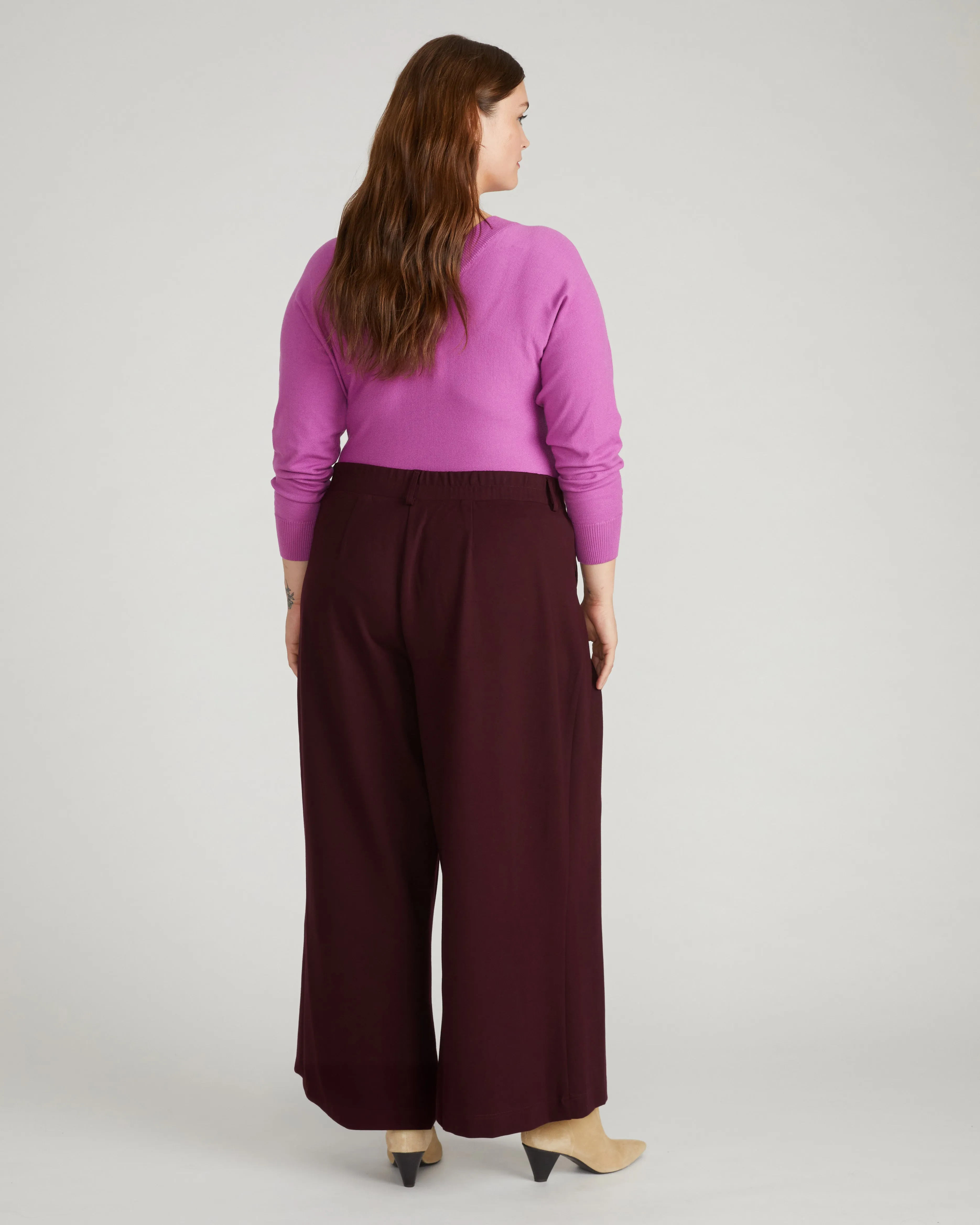 Palais Wide Leg Ponte Pants - Black Cherry sold by Universal Standard product image thumbnail 3