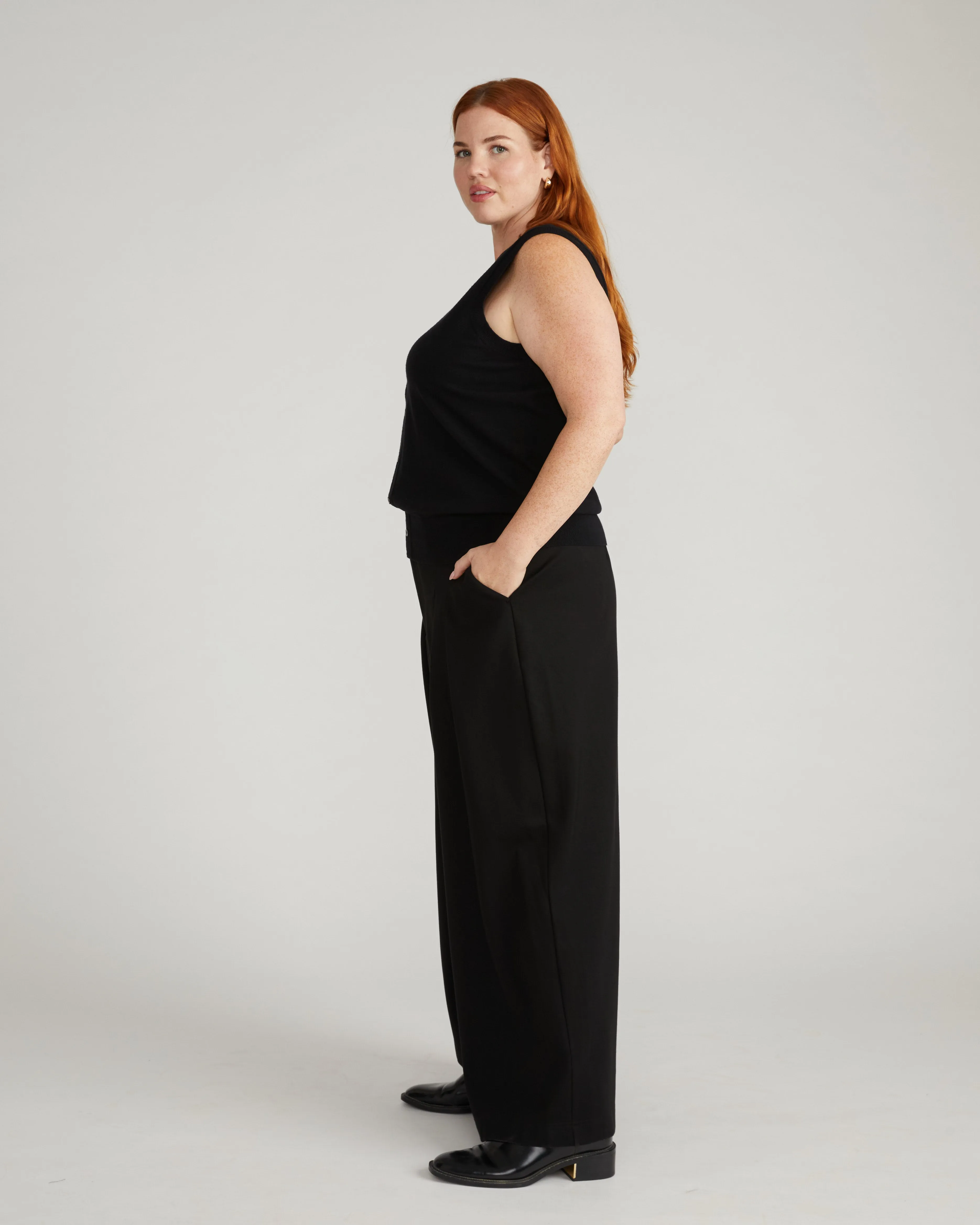 Palais Wide Leg Ponte Pants - Black sold by Universal Standard product image thumbnail 5