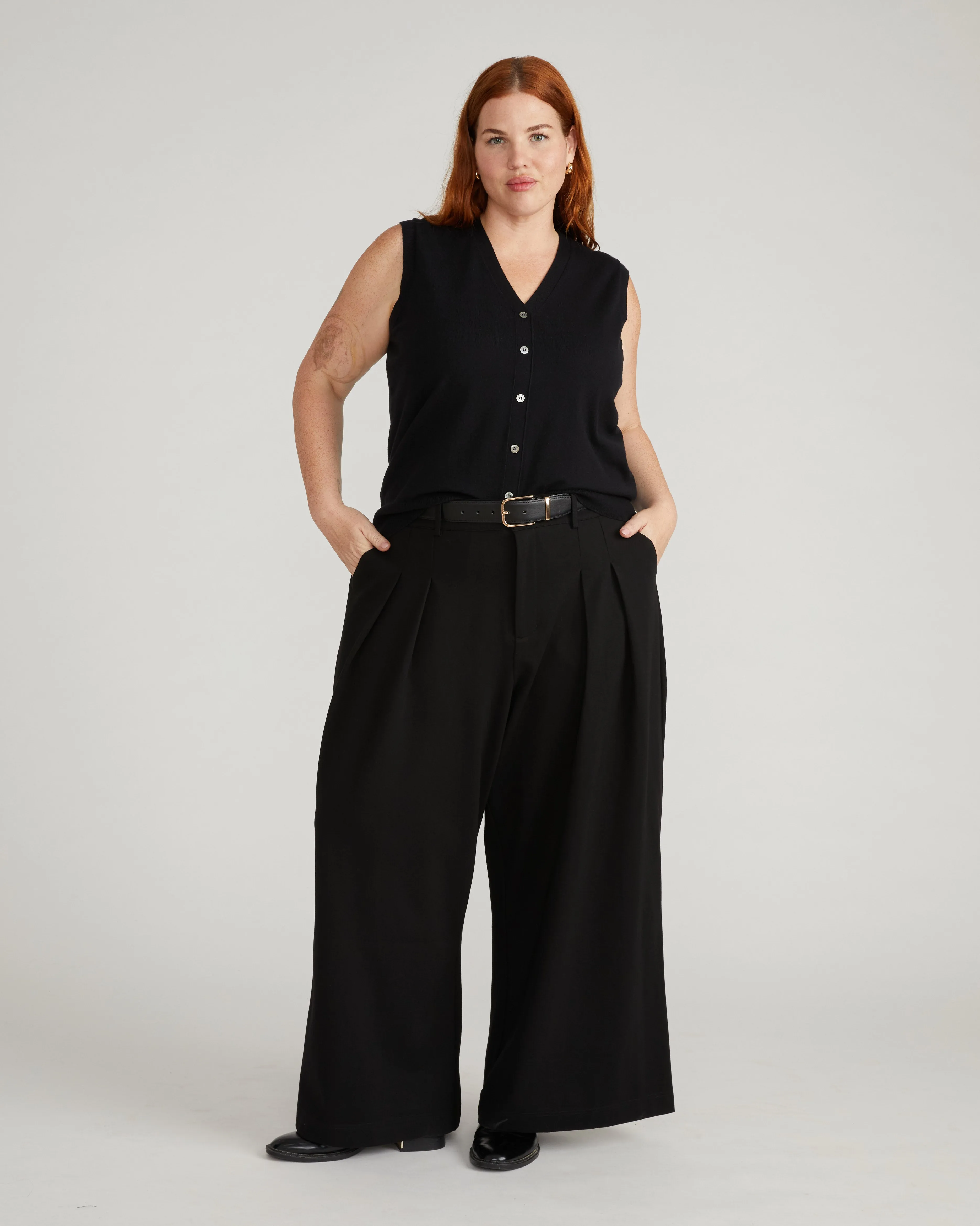 Palais Wide Leg Ponte Pants - Black sold by Universal Standard product image thumbnail 3