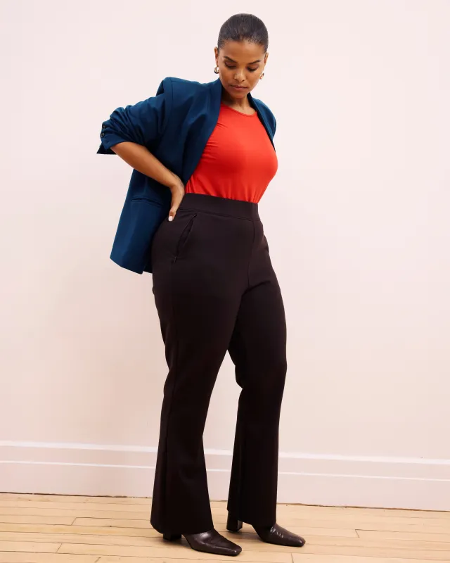 Pull On Bootcut Ponte Pants - Espresso sold by Universal Standard