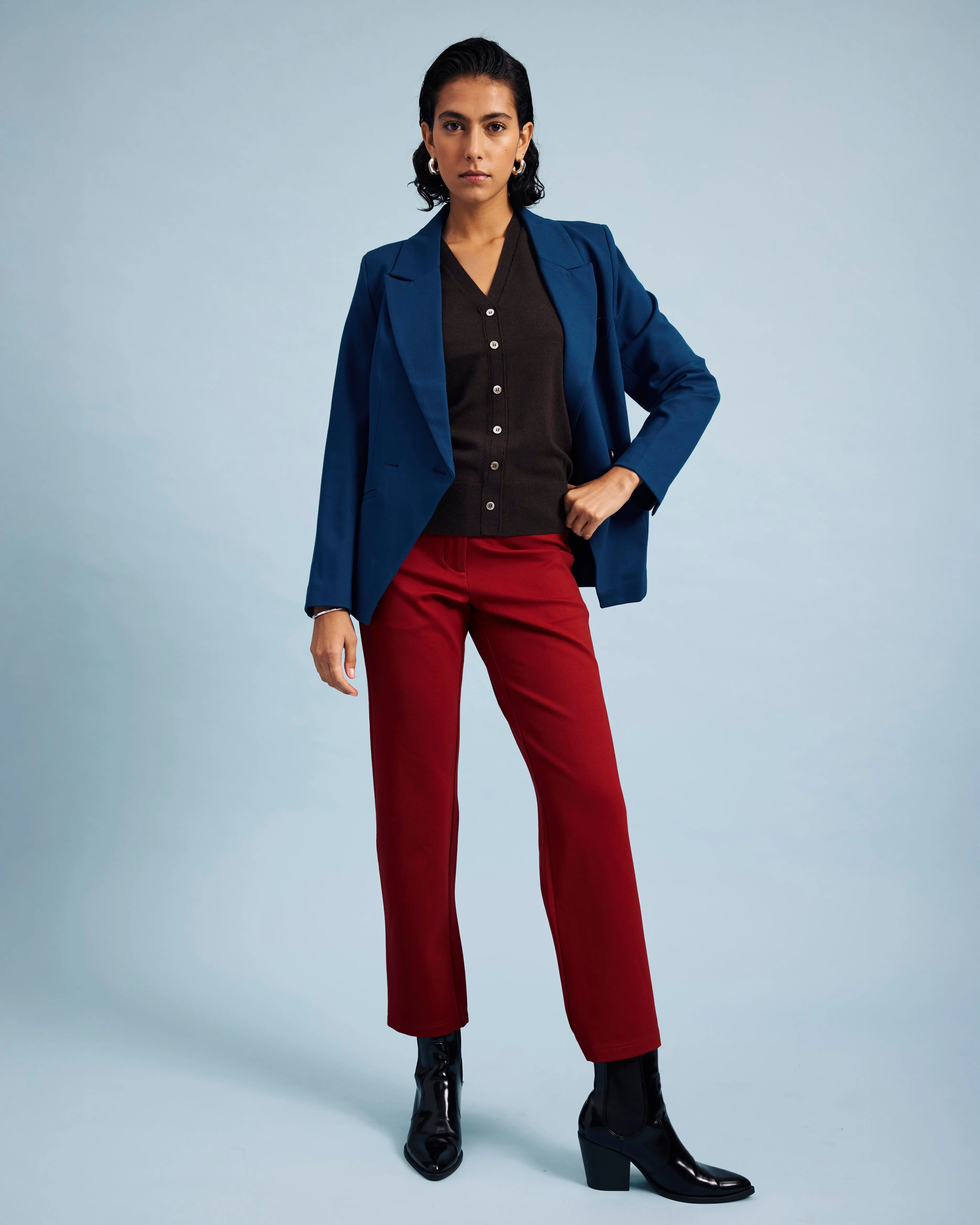 Long Cigarette Ponte Pants - Garnet sold by Universal Standard product image thumbnail 2