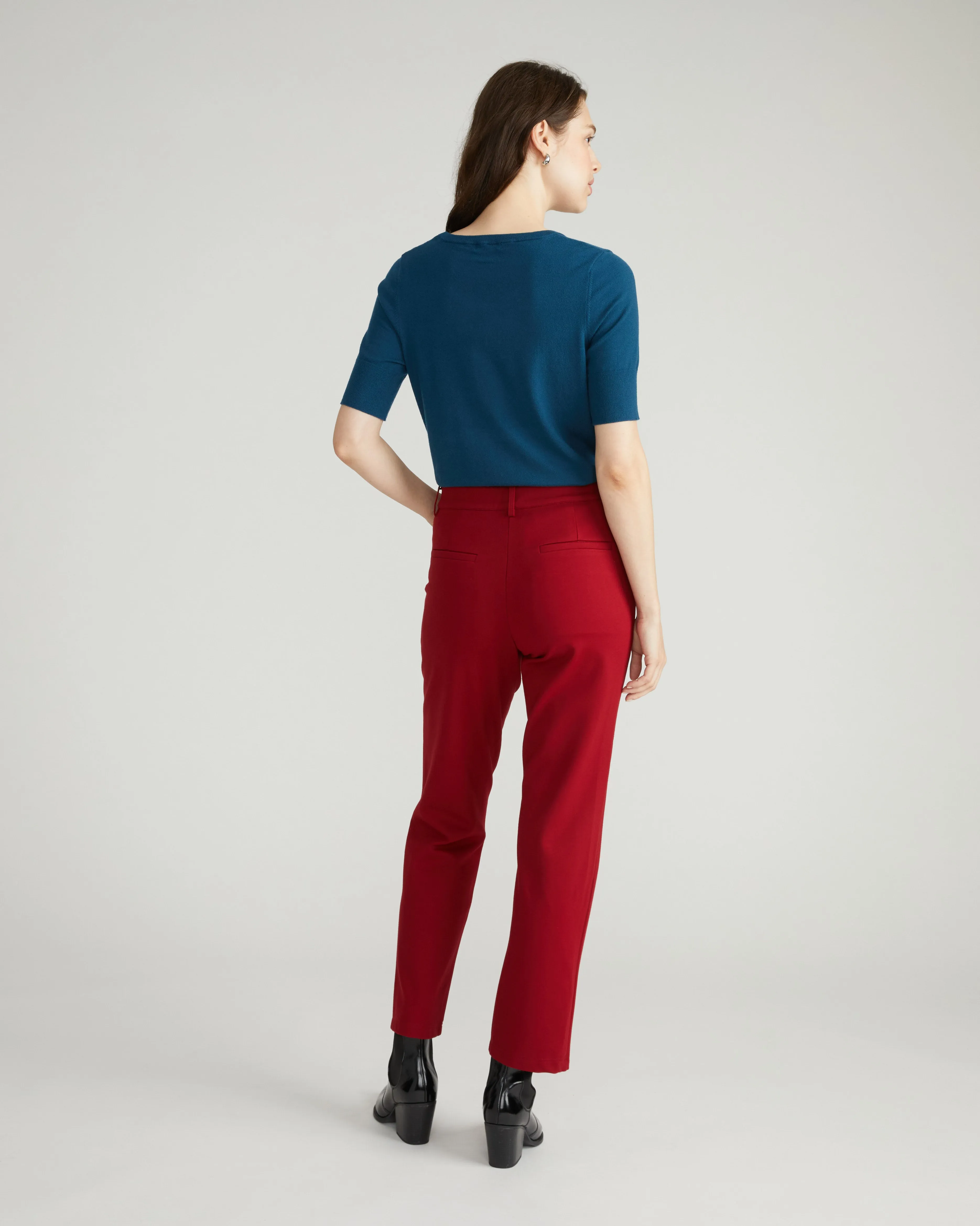 Long Cigarette Ponte Pants - Garnet sold by Universal Standard product image thumbnail 5