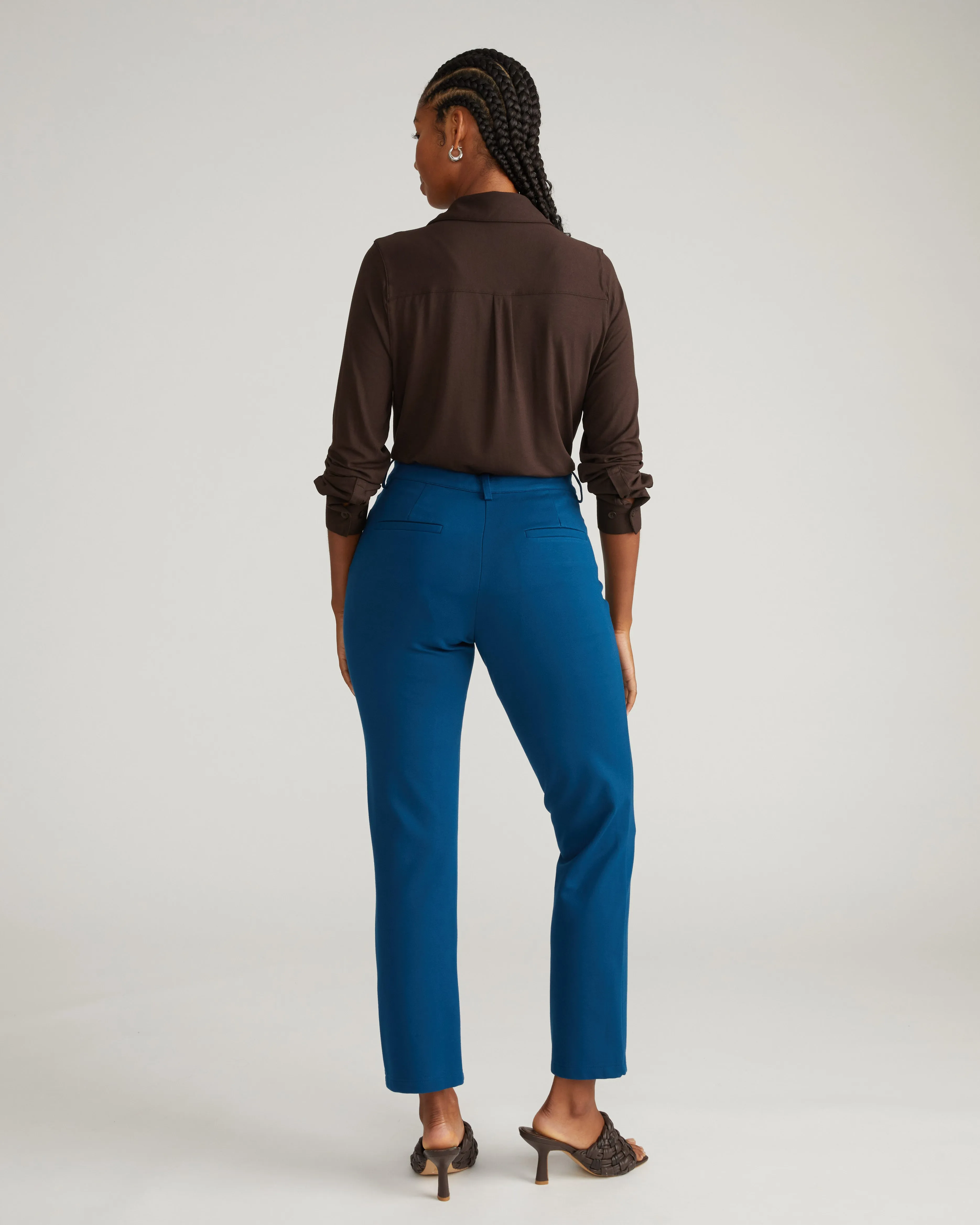 Long Cigarette Ponte Pants - Deep Teal sold by Universal Standard product image thumbnail 5