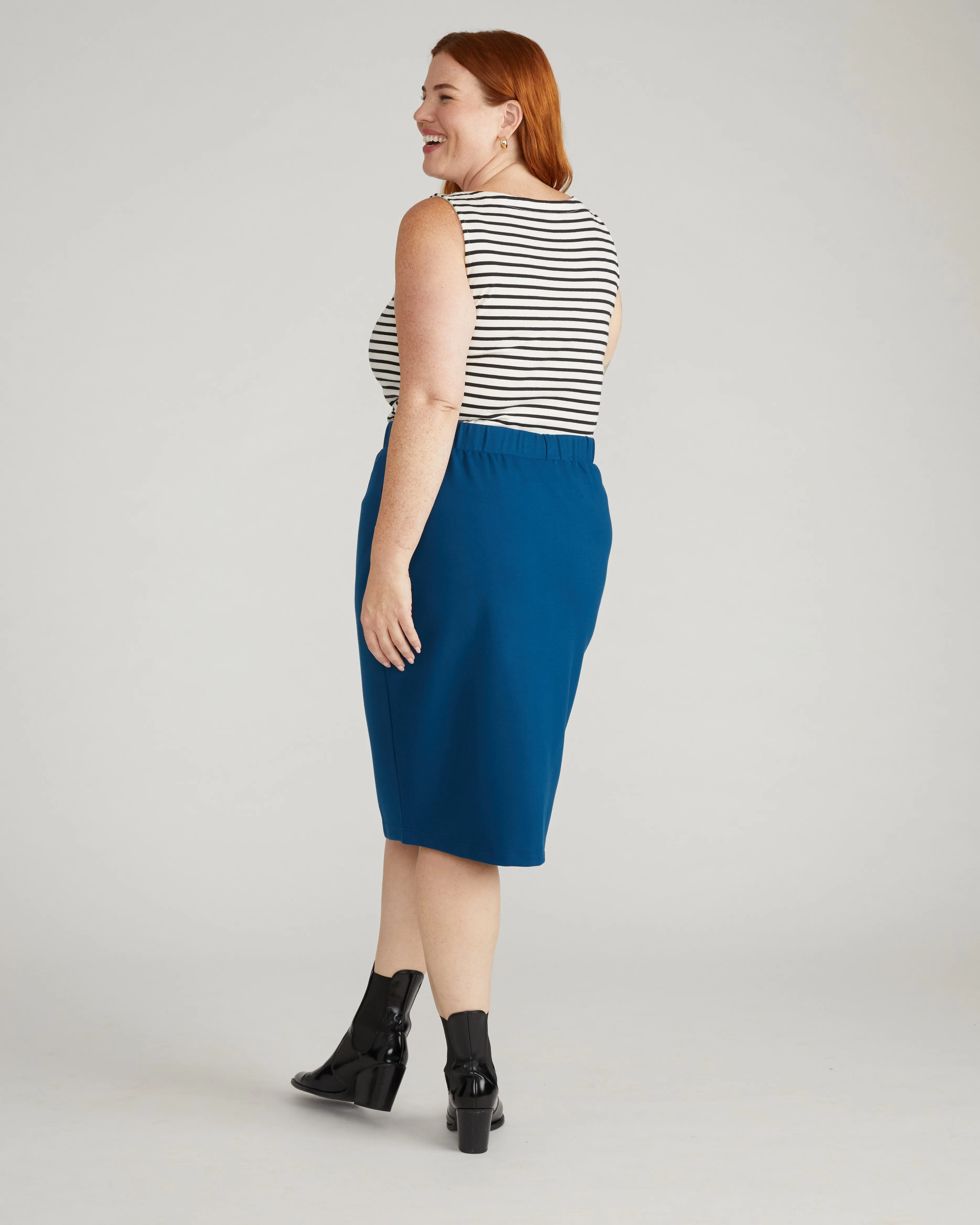 Danube Ponte Skirt - Deep Teal sold by Universal Standard product image thumbnail 2