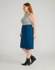 Danube Ponte Skirt - Deep Teal sold by Universal Standard
