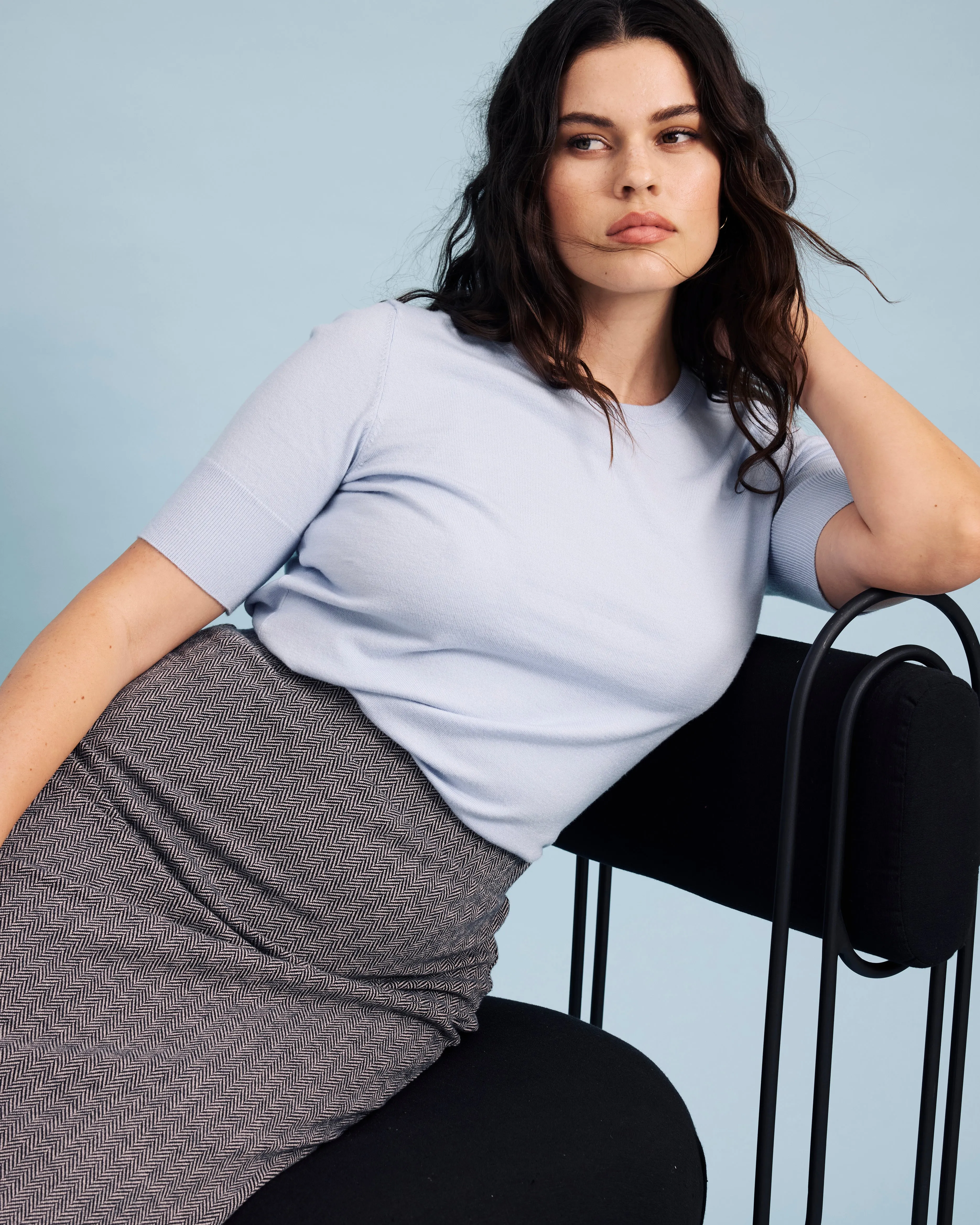 Danube Ponte Skirt - Herringbone Tweed sold by Universal Standard product image thumbnail 2