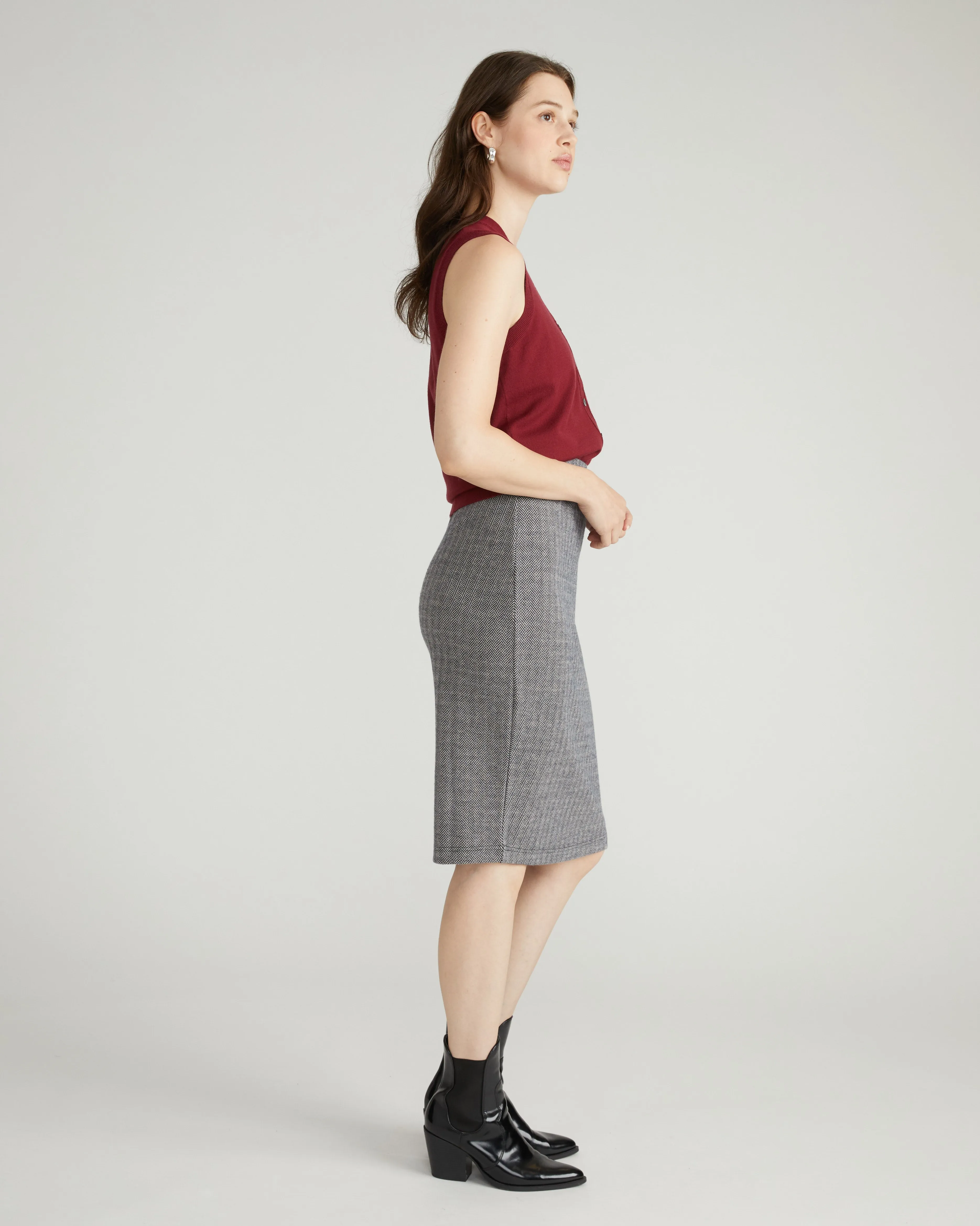Danube Ponte Skirt - Herringbone Tweed sold by Universal Standard product image thumbnail 4