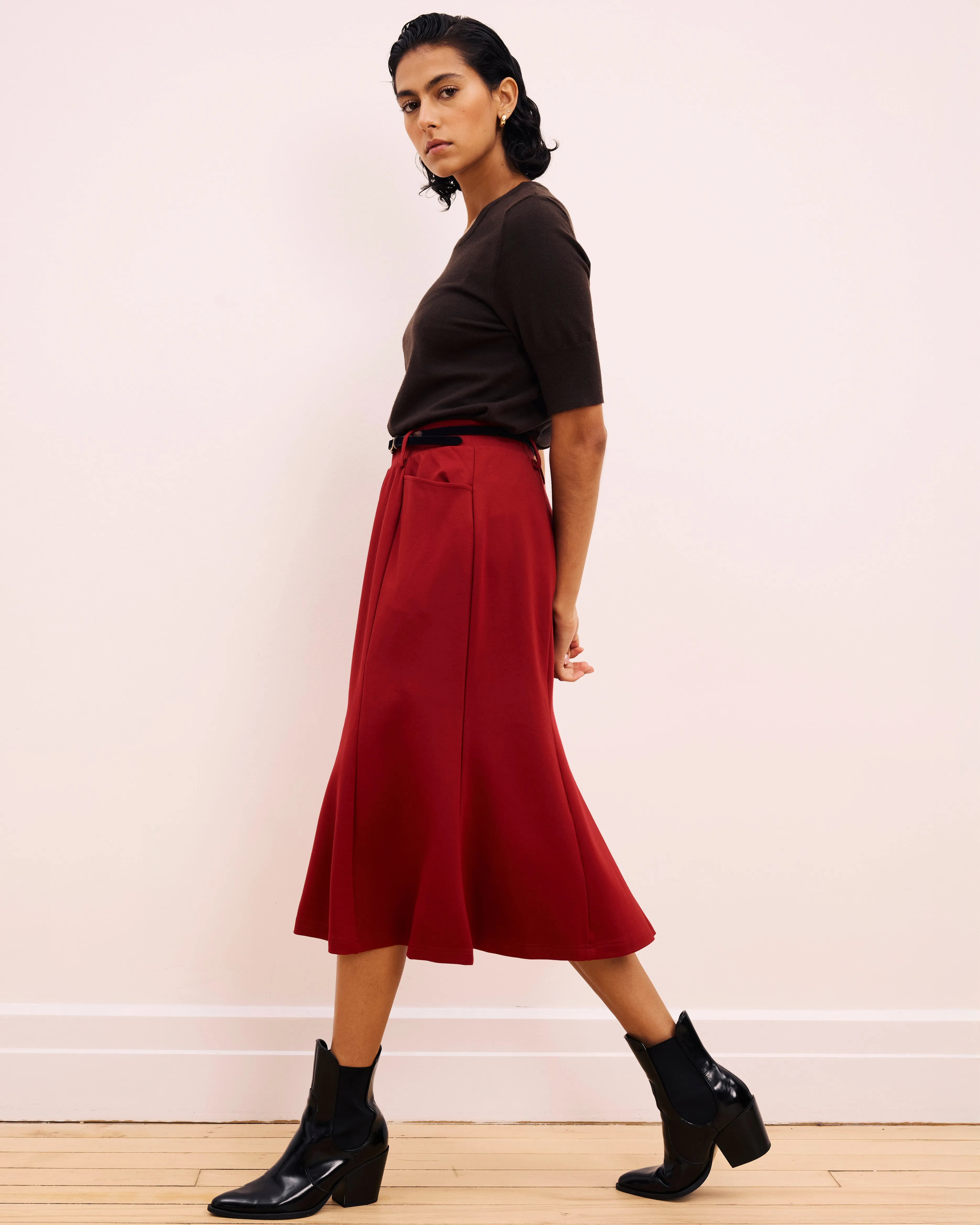 Carla Ponte Skirt - Garnet sold by Universal Standard product image thumbnail 2