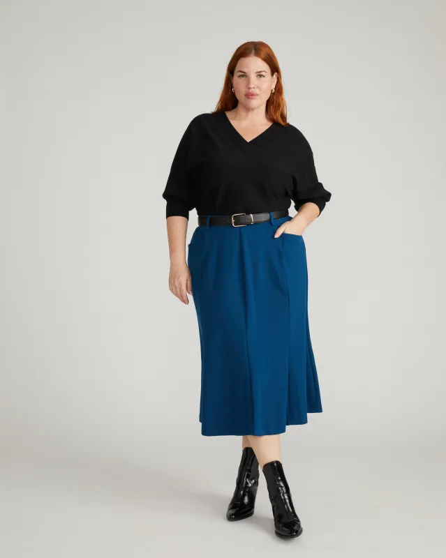 Carla Ponte Skirt - Deep Teal sold by Universal Standard