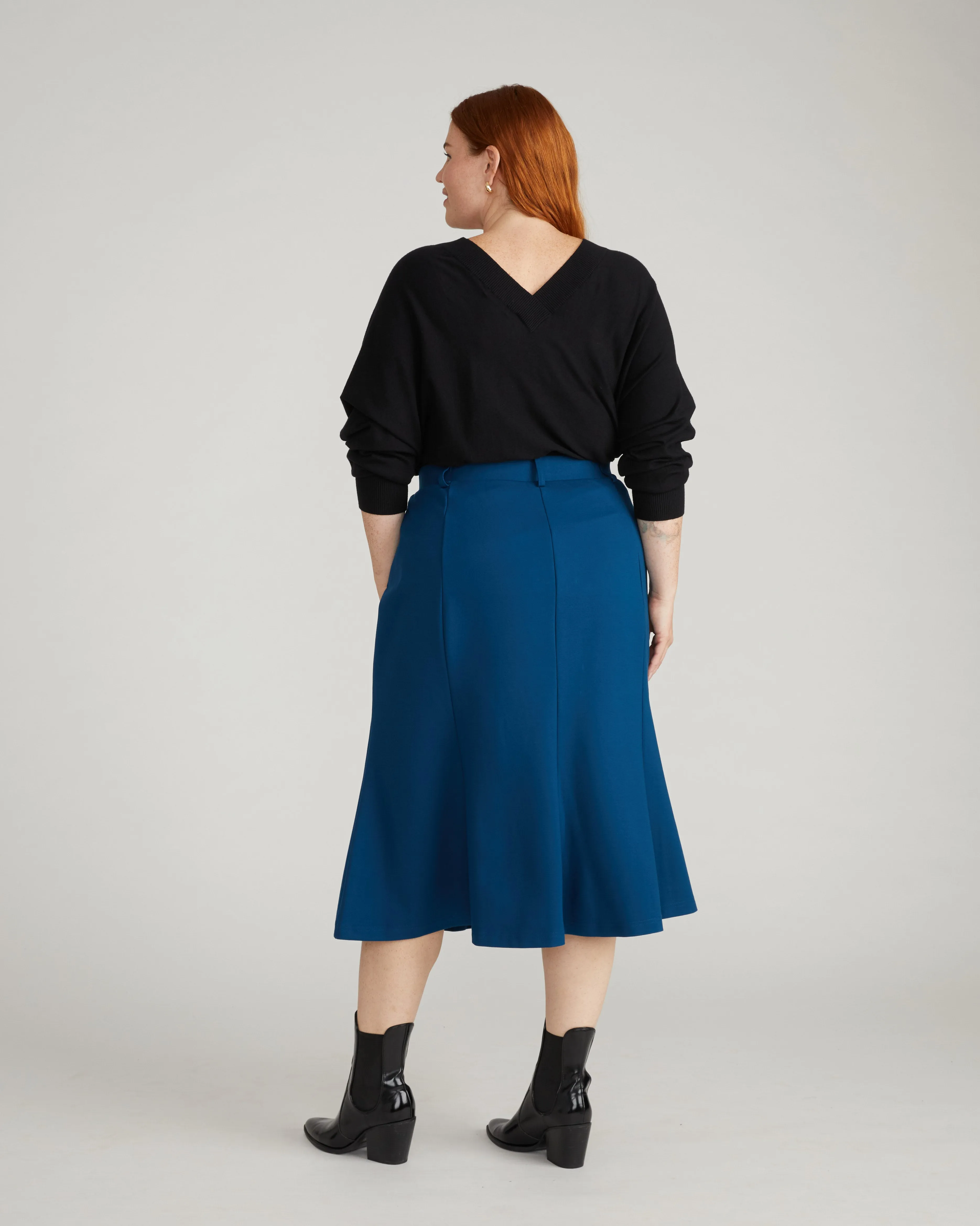 Carla Ponte Skirt - Deep Teal sold by Universal Standard product image thumbnail 3