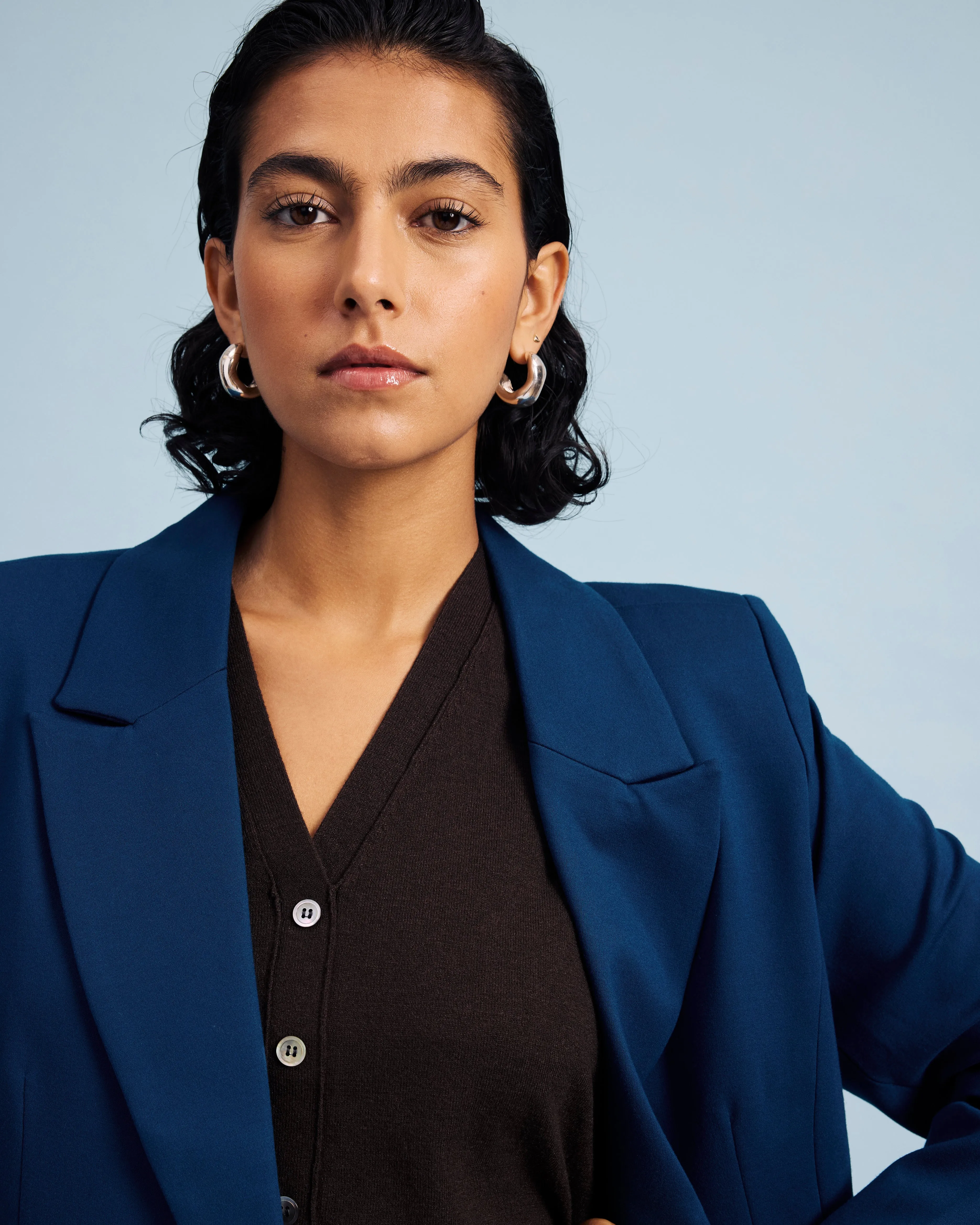 Bianca Double Breasted Ponte Blazer - Deep Teal sold by Universal Standard product image thumbnail 3