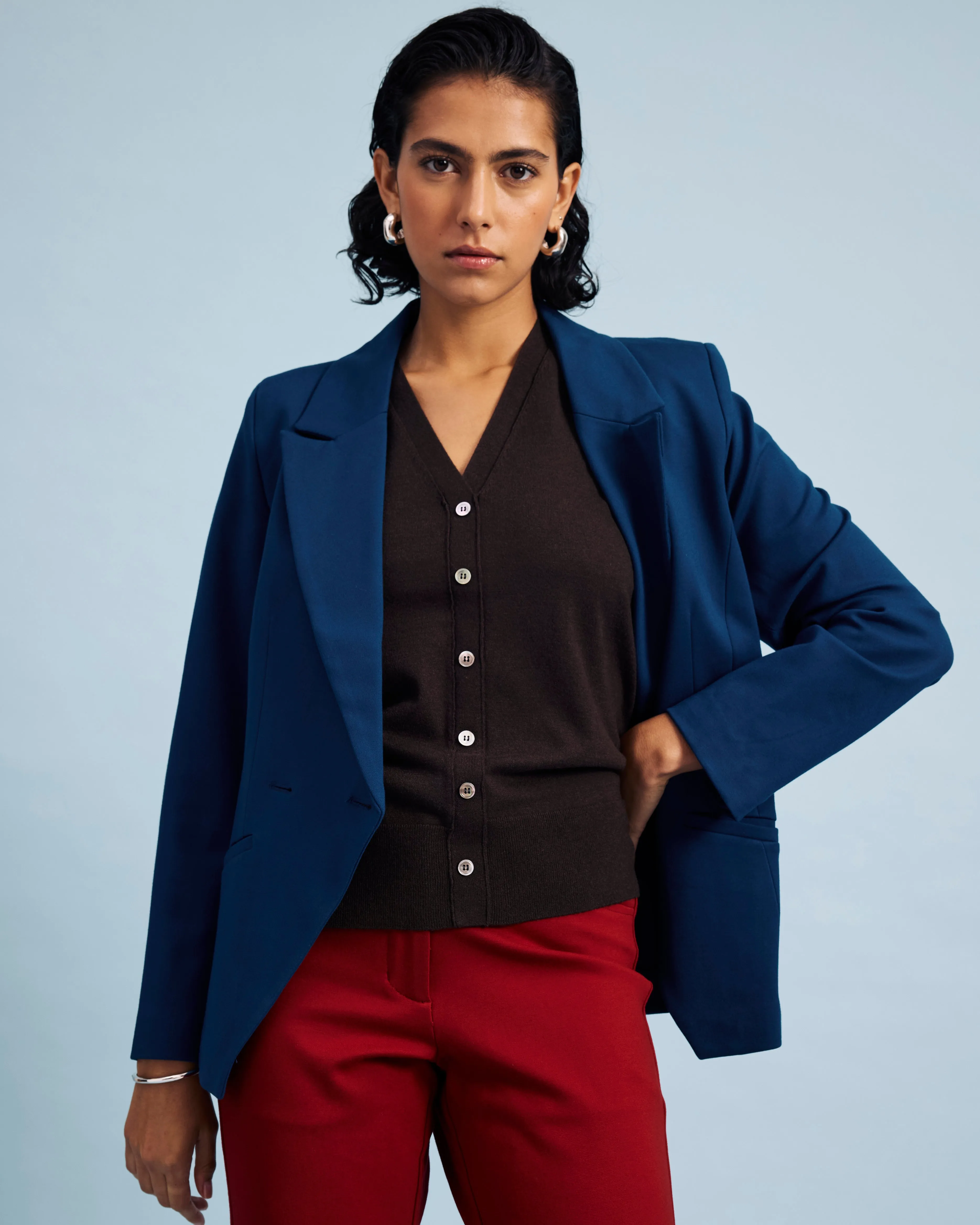 Bianca Double Breasted Ponte Blazer - Deep Teal sold by Universal Standard product image thumbnail 4