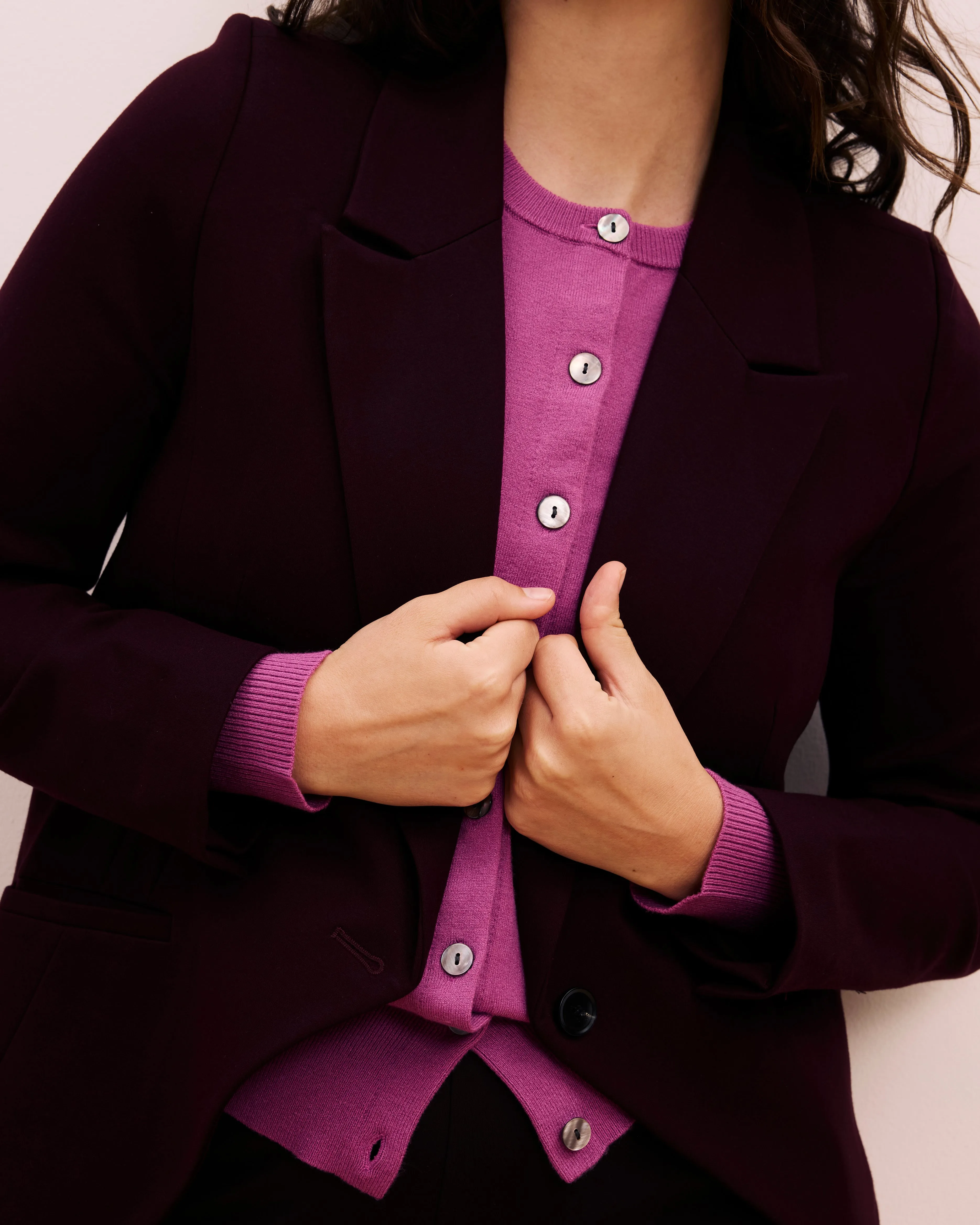 Bianca Double Breasted Ponte Blazer - Black Cherry sold by Universal Standard product image thumbnail 2