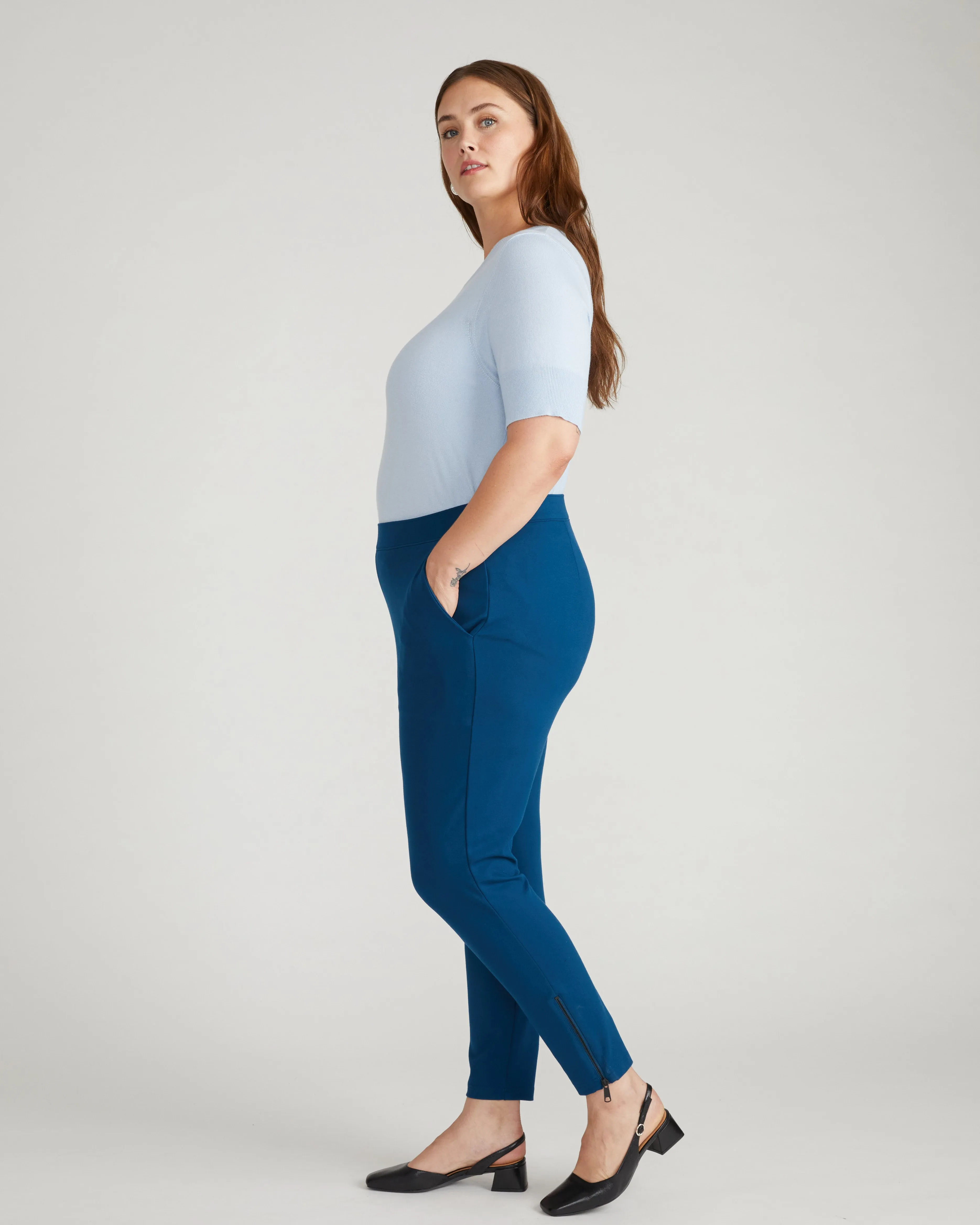 Moro Pocket Signature Ponte Pants - Deep Teal sold by Universal Standard product image thumbnail 4