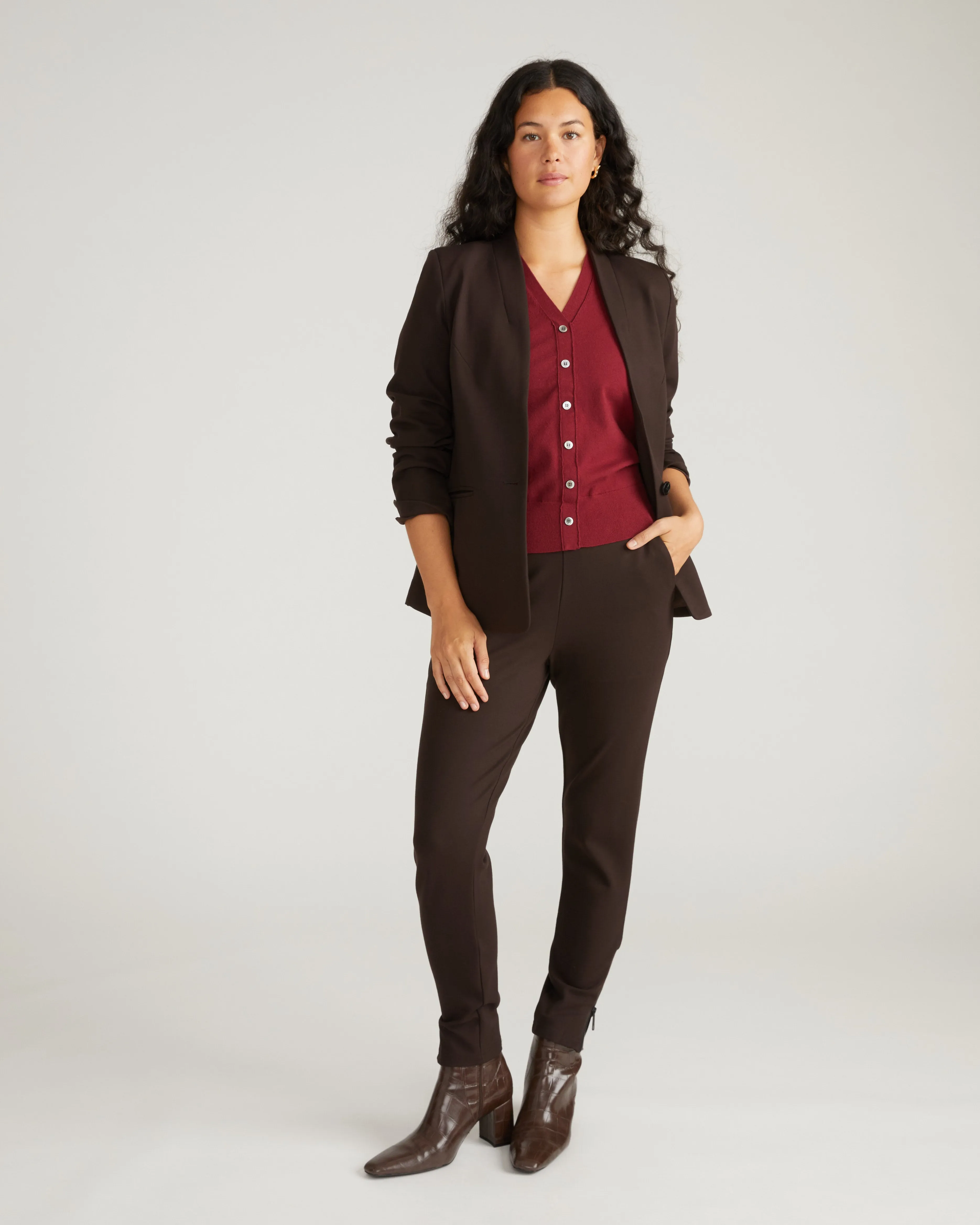 Moro Pocket Signature Ponte Pants - Espresso sold by Universal Standard