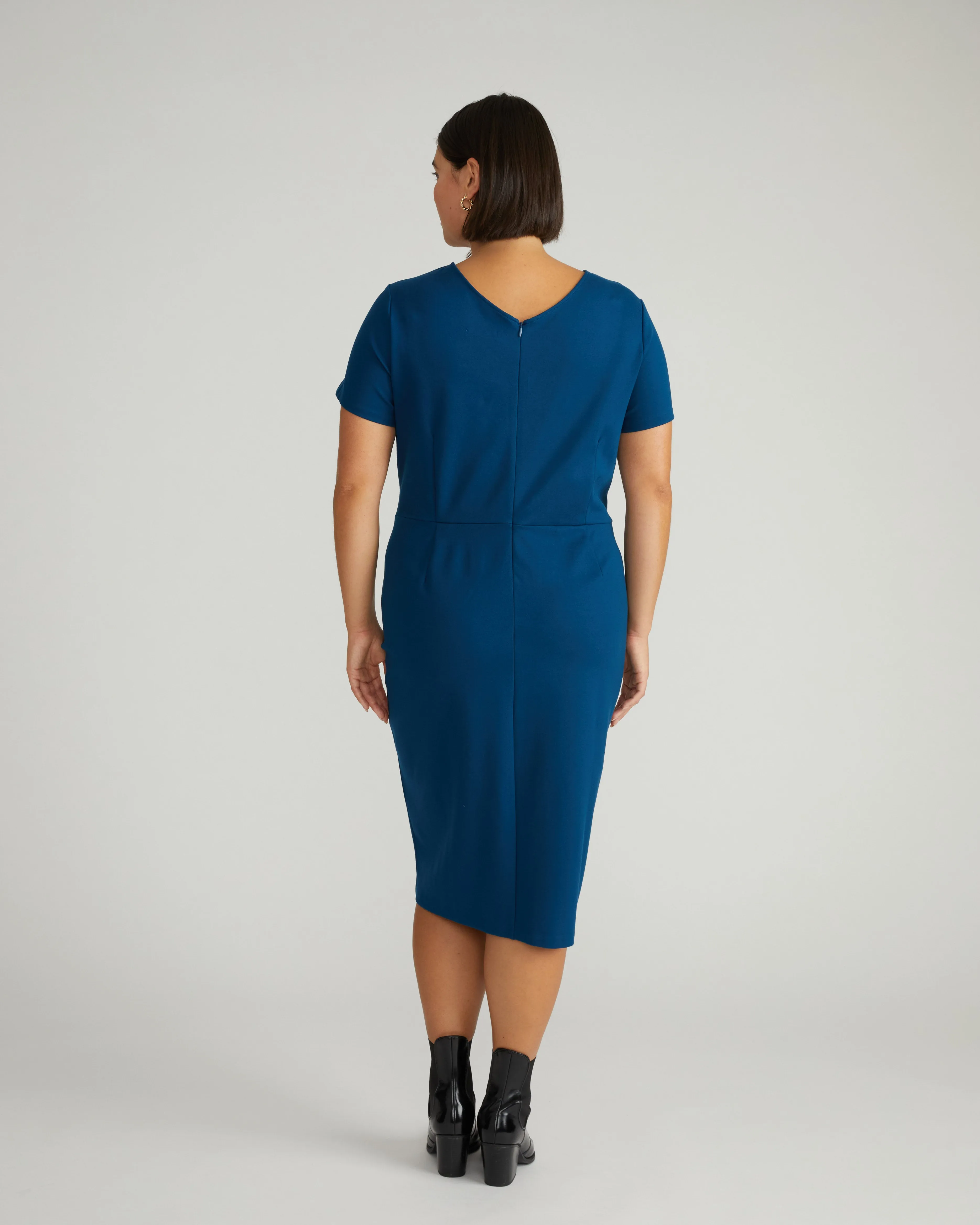 Executive V Neck Ponte Dress - Deep Teal sold by Universal Standard product image thumbnail 3
