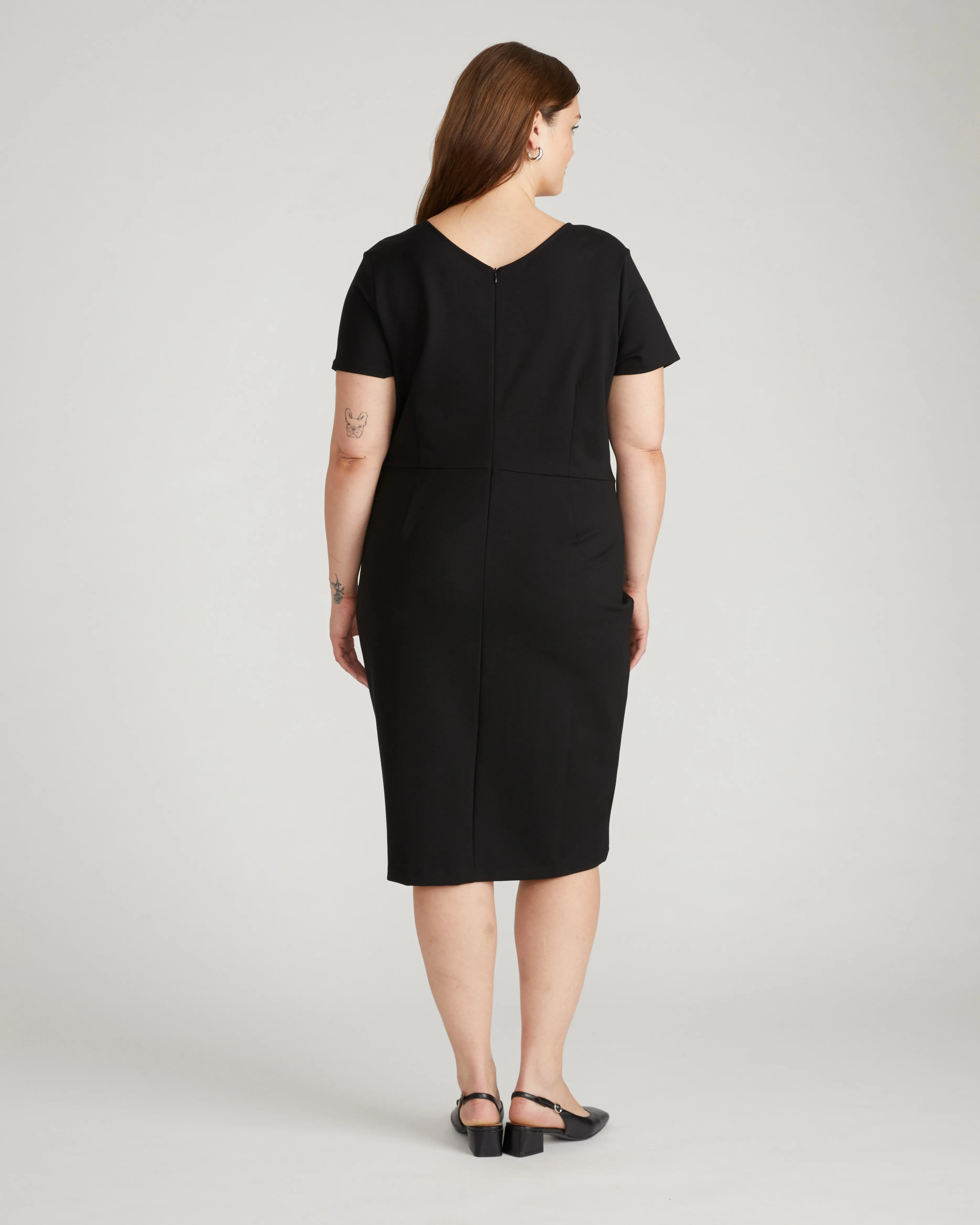 Executive V Neck Ponte Dress - Black sold by Universal Standard product image thumbnail 3