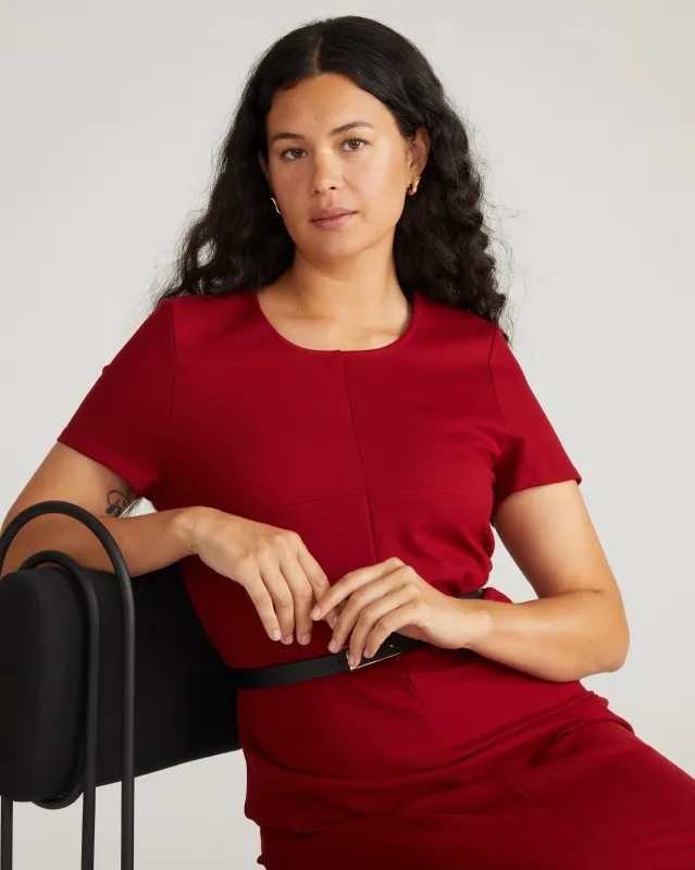 Executive Ponte Dress - Garnet sold by Universal Standard