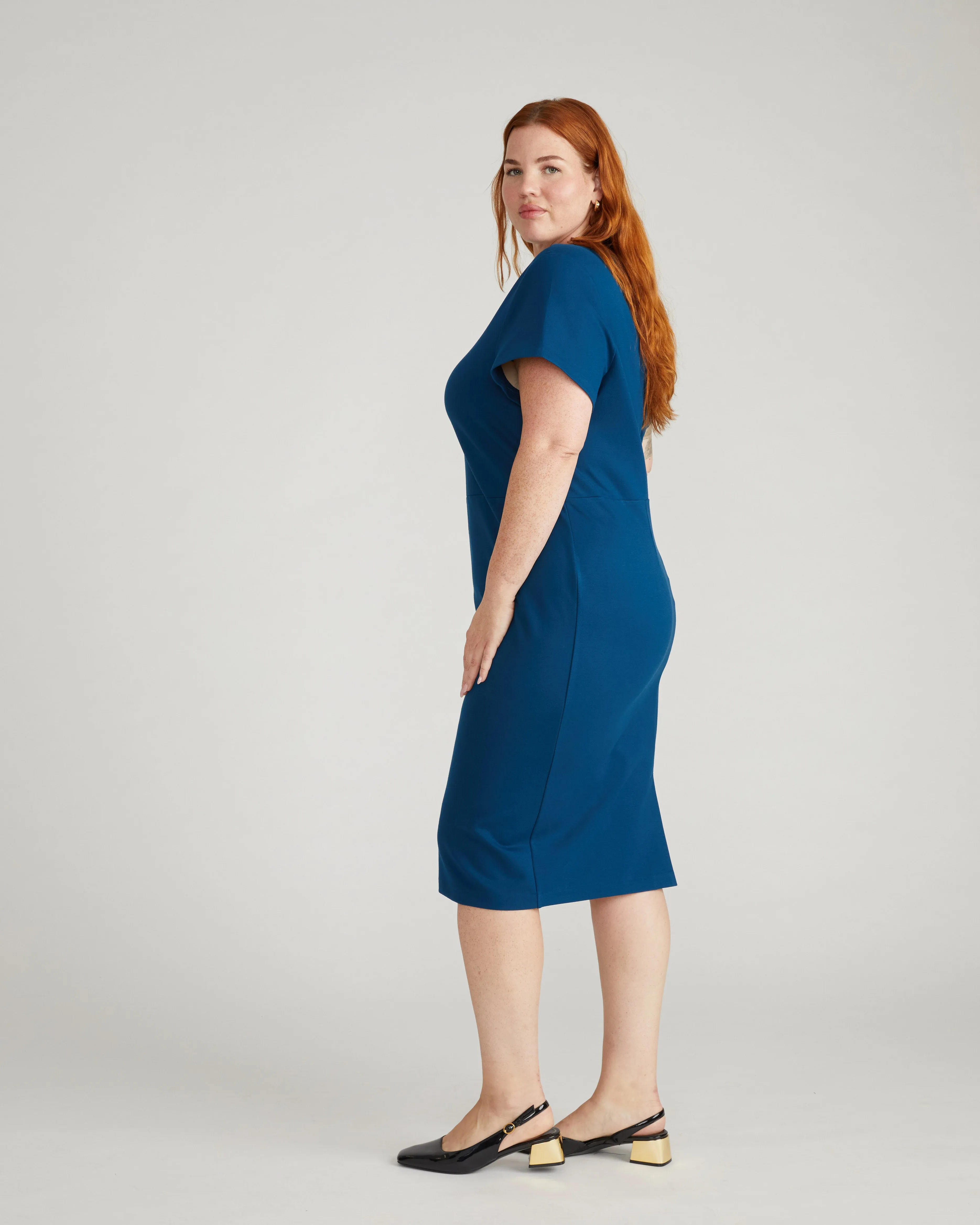 Executive Ponte Dress - Deep Teal sold by Universal Standard product image thumbnail 4