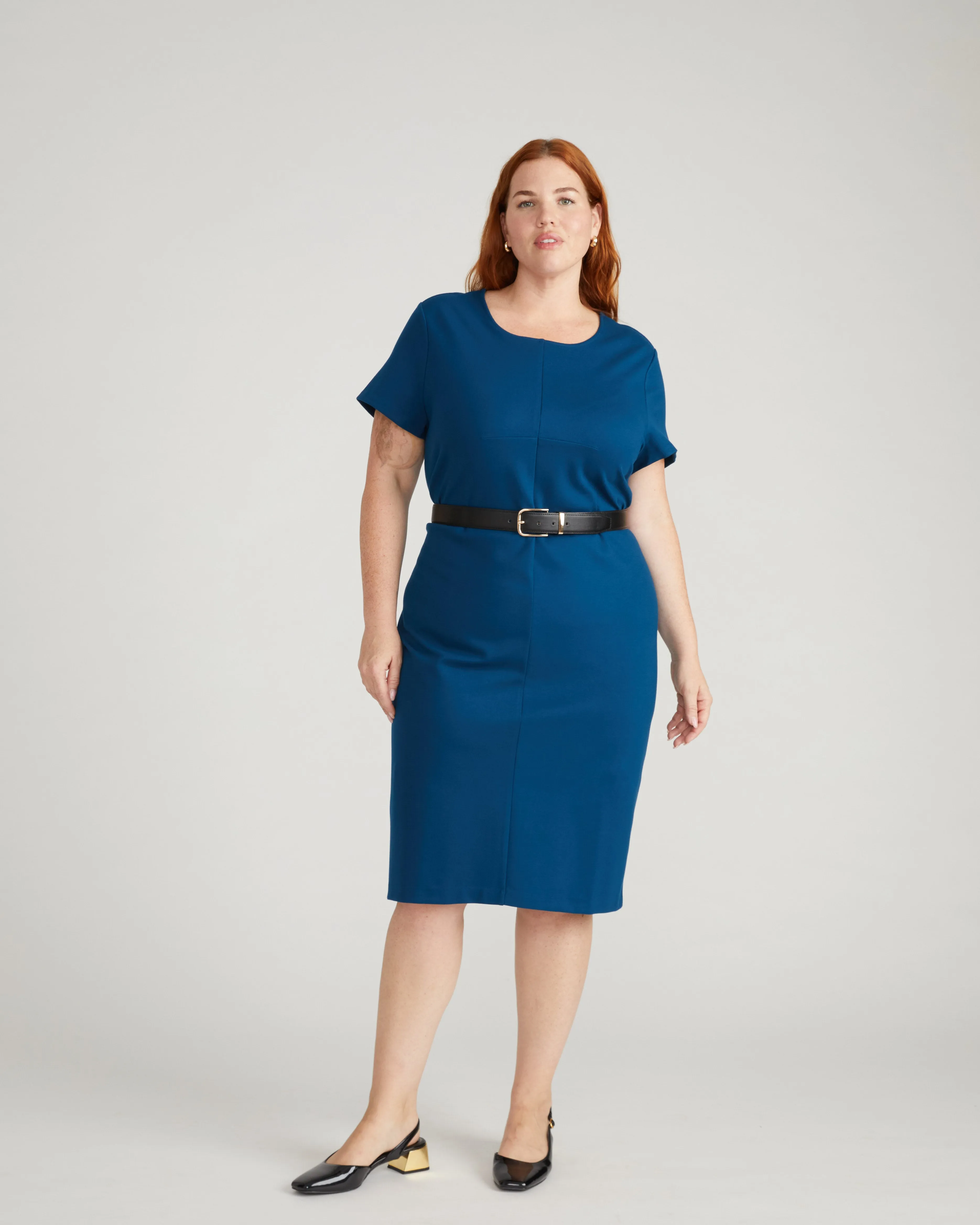 Executive Ponte Dress - Deep Teal sold by Universal Standard product image thumbnail 2