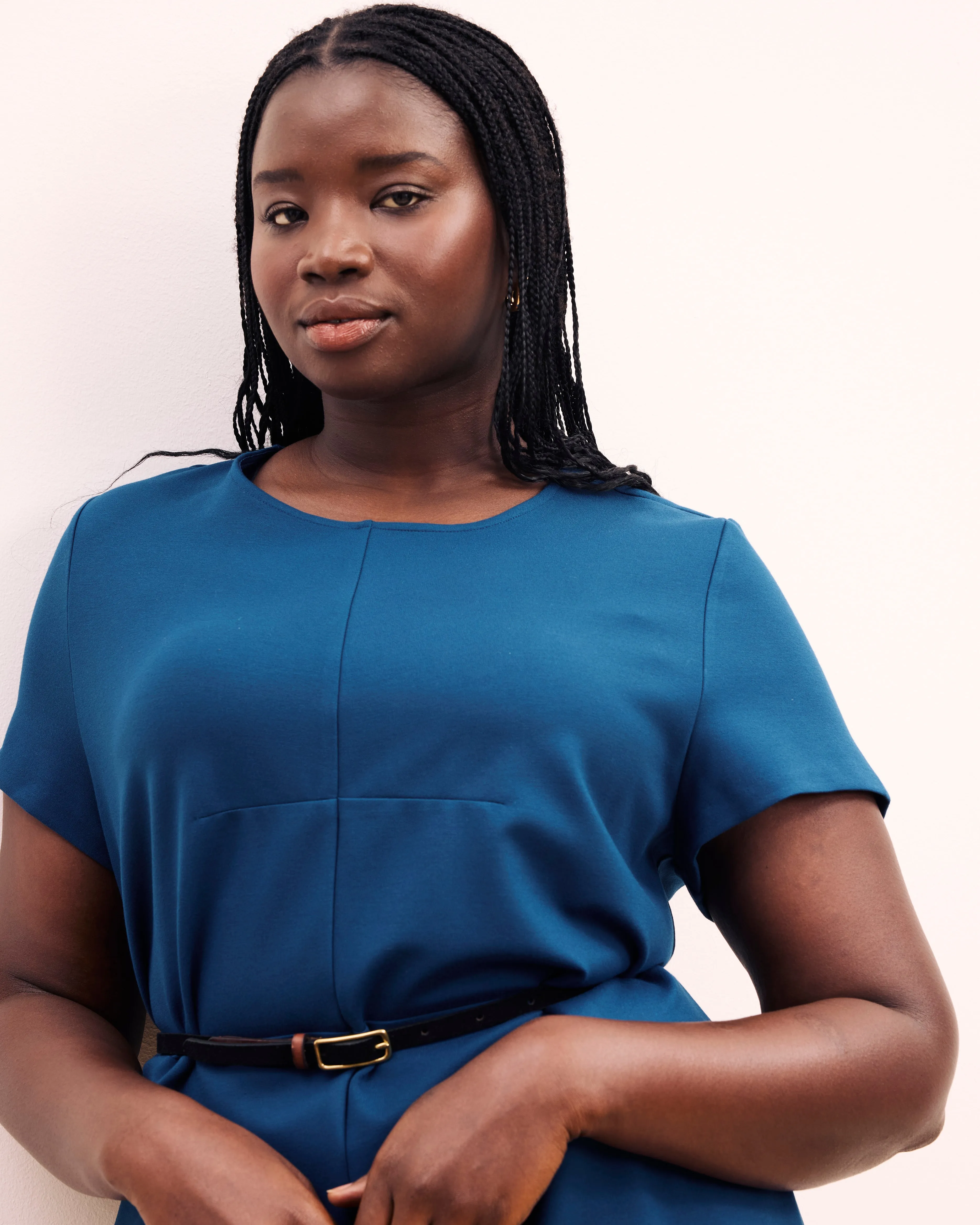 Executive Ponte Dress - Deep Teal sold by Universal Standard