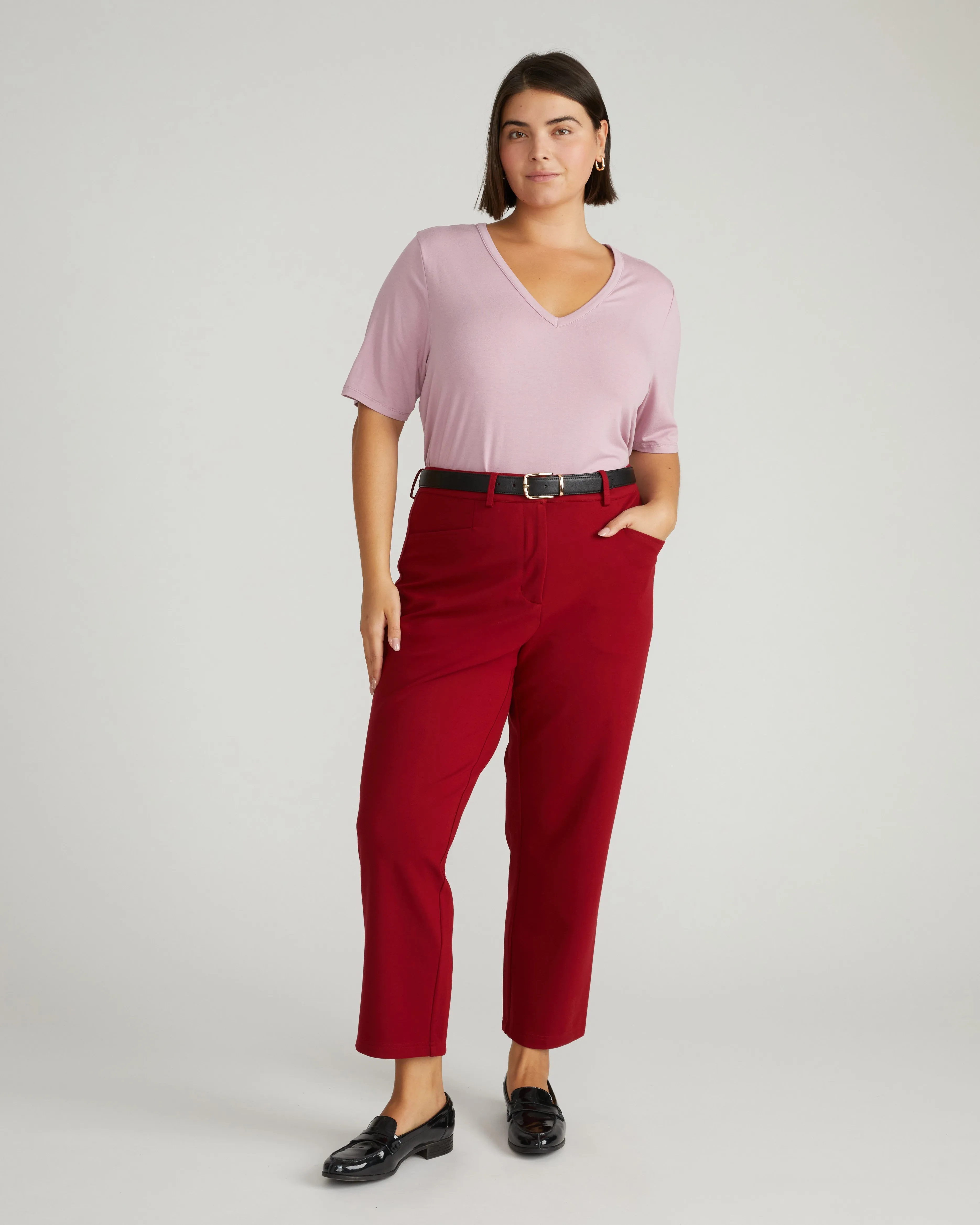Cigarette Ponte Pants - Garnet sold by Universal Standard product image thumbnail 3