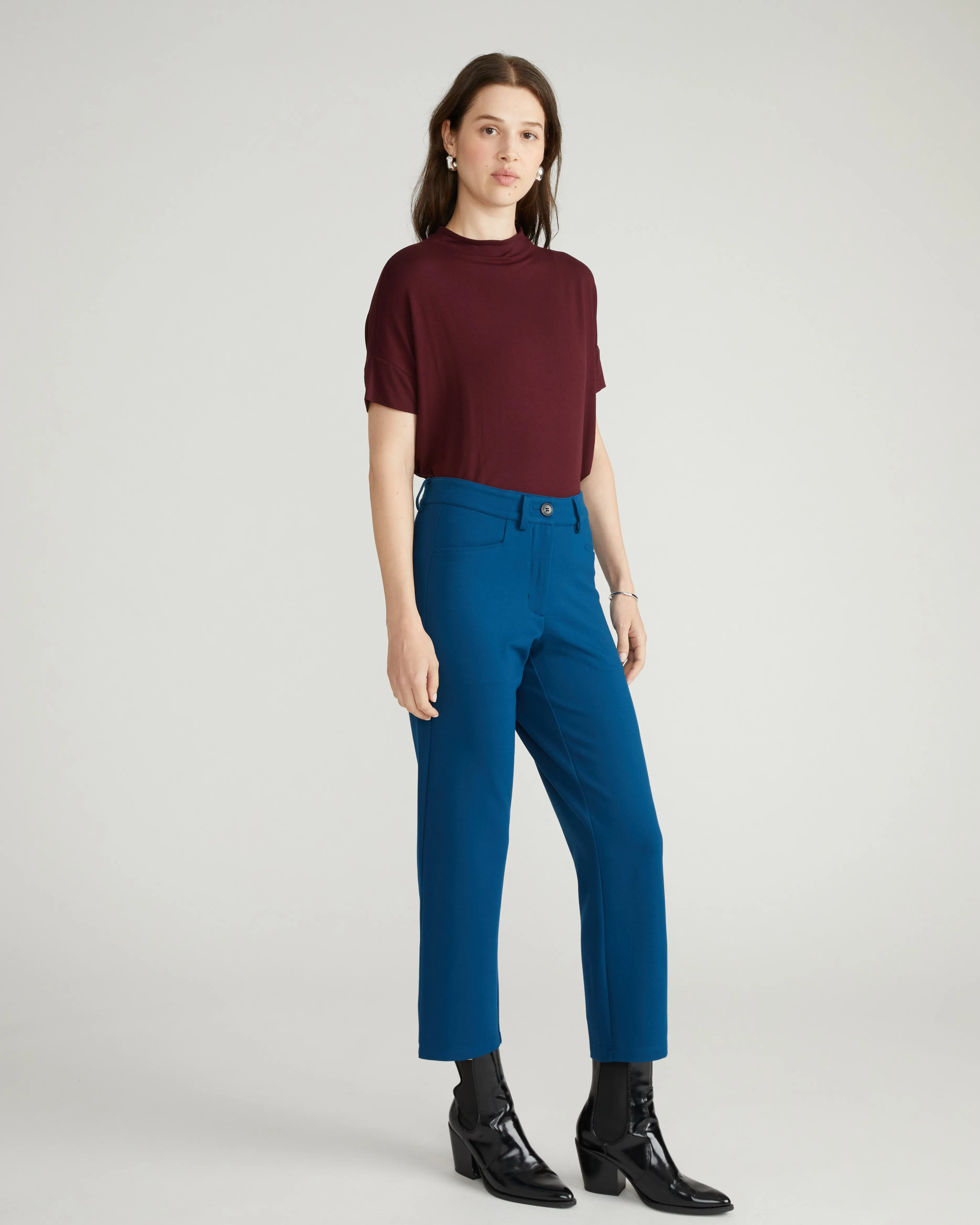 Cigarette Ponte Pants - Deep Teal sold by Universal Standard product image thumbnail 3