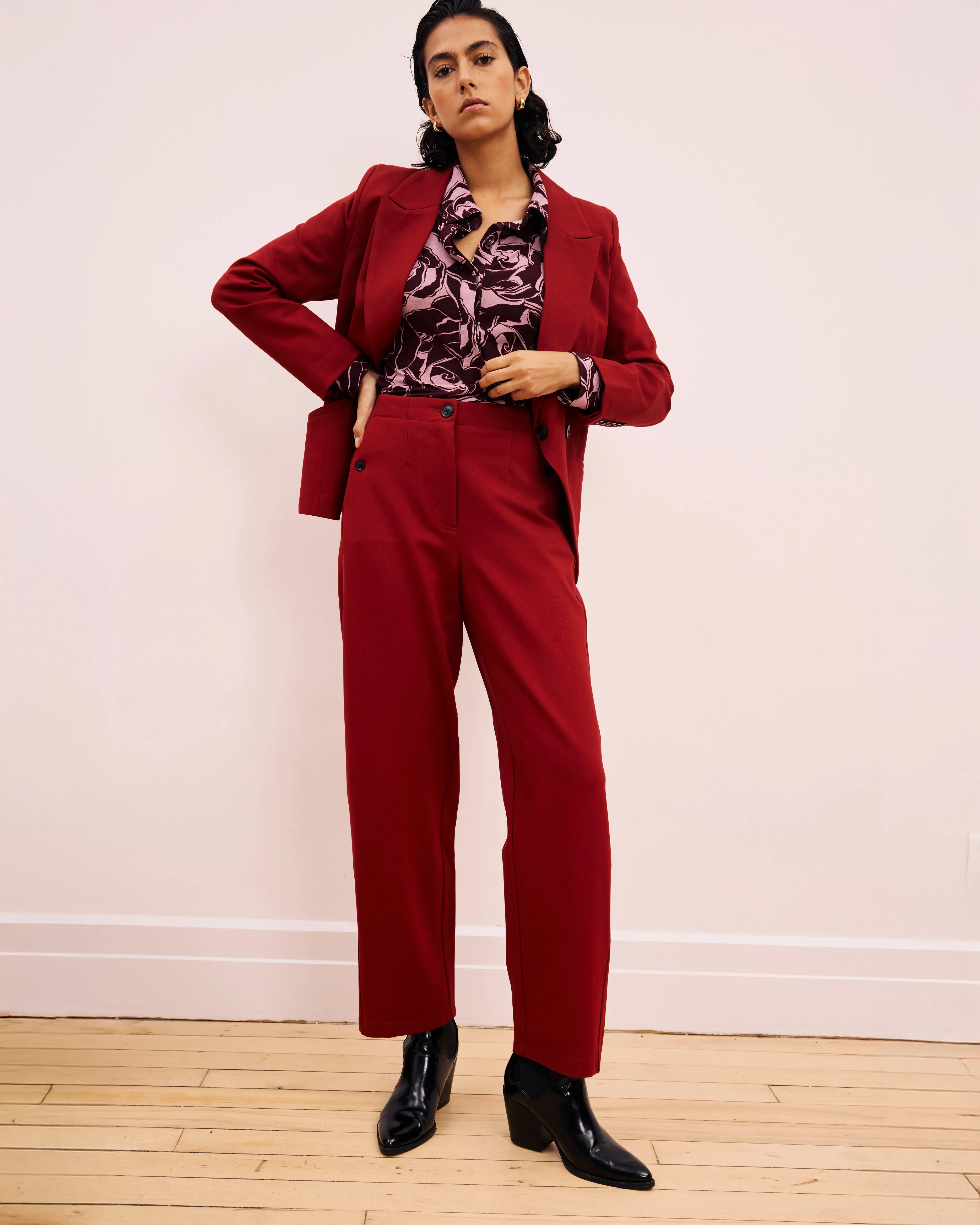 Audrey Tailored Ponte Pants - Garnet sold by Universal Standard product image thumbnail 4
