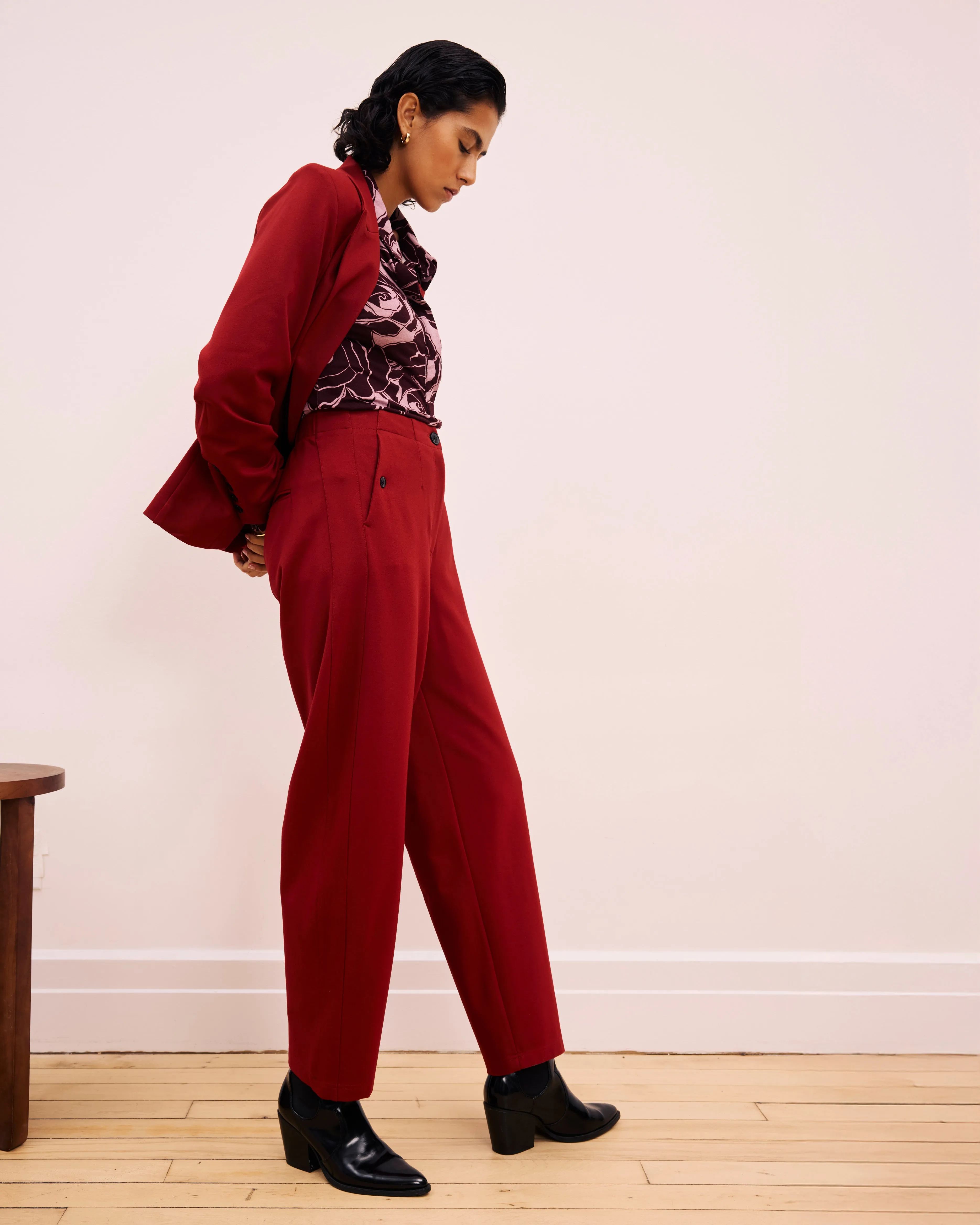 Audrey Tailored Ponte Pants - Garnet sold by Universal Standard product image thumbnail 2