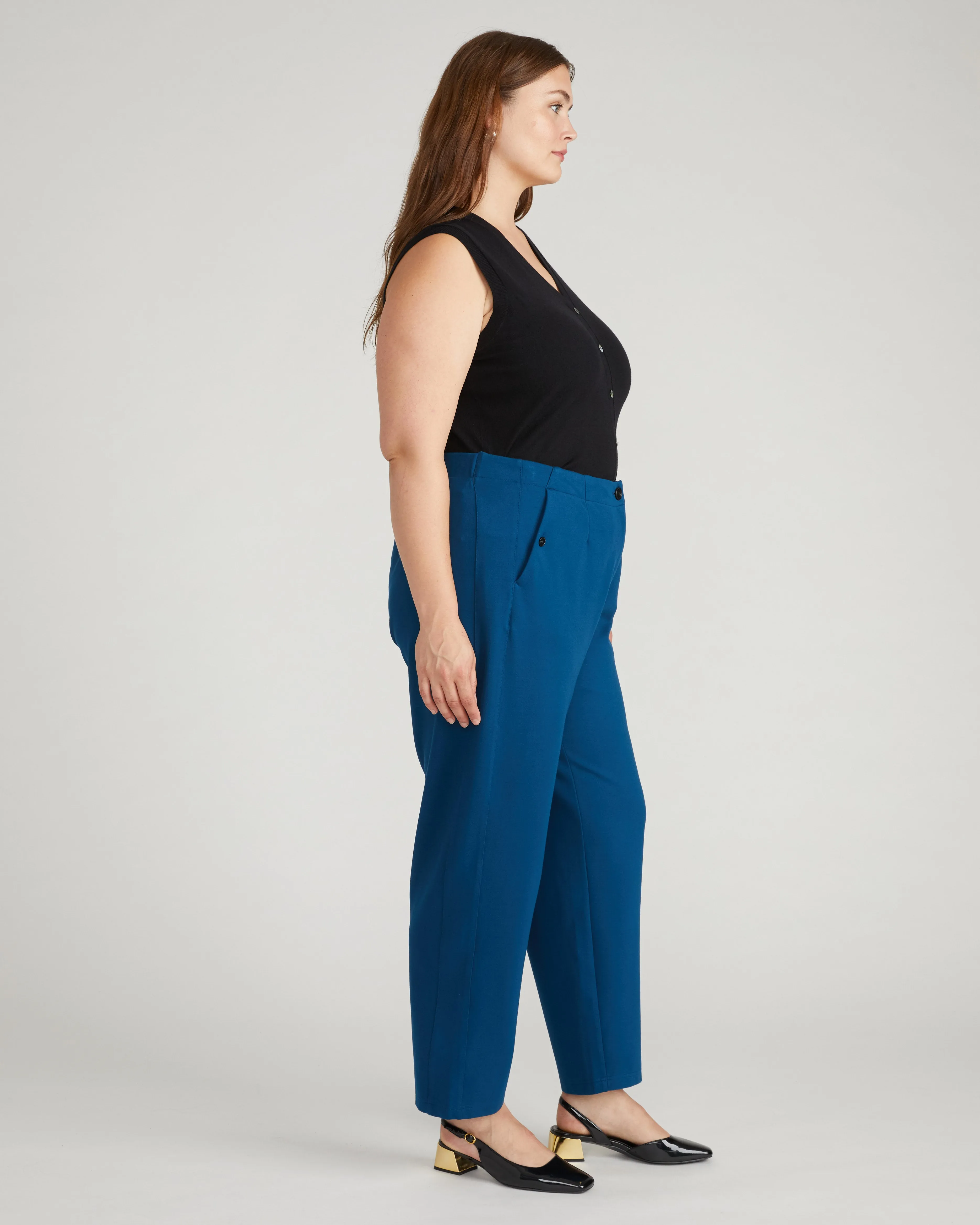 Audrey Tailored Ponte Pants - Deep Teal sold by Universal Standard product image thumbnail 4