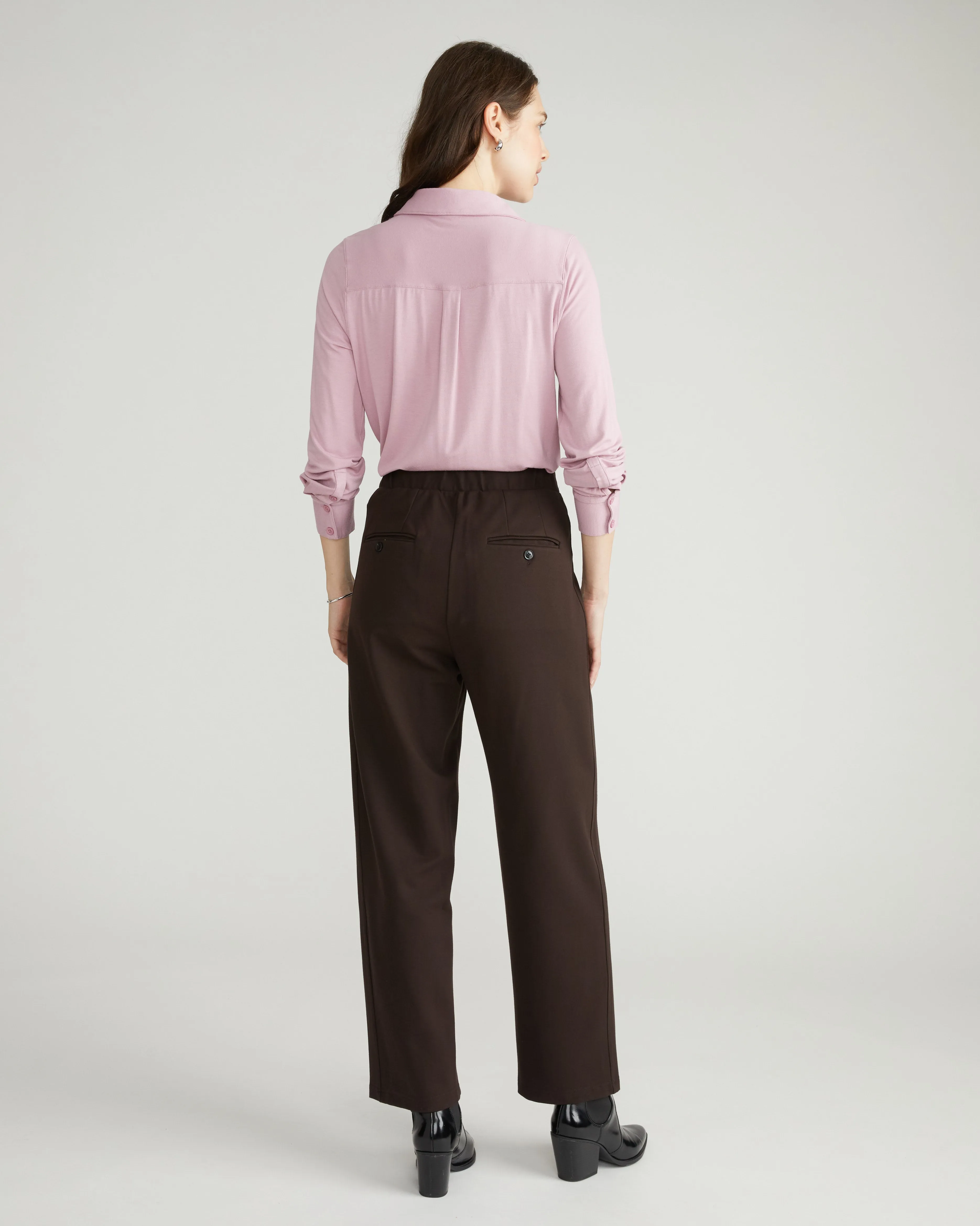 Audrey Tailored Ponte Pants - Espresso sold by Universal Standard product image thumbnail 4