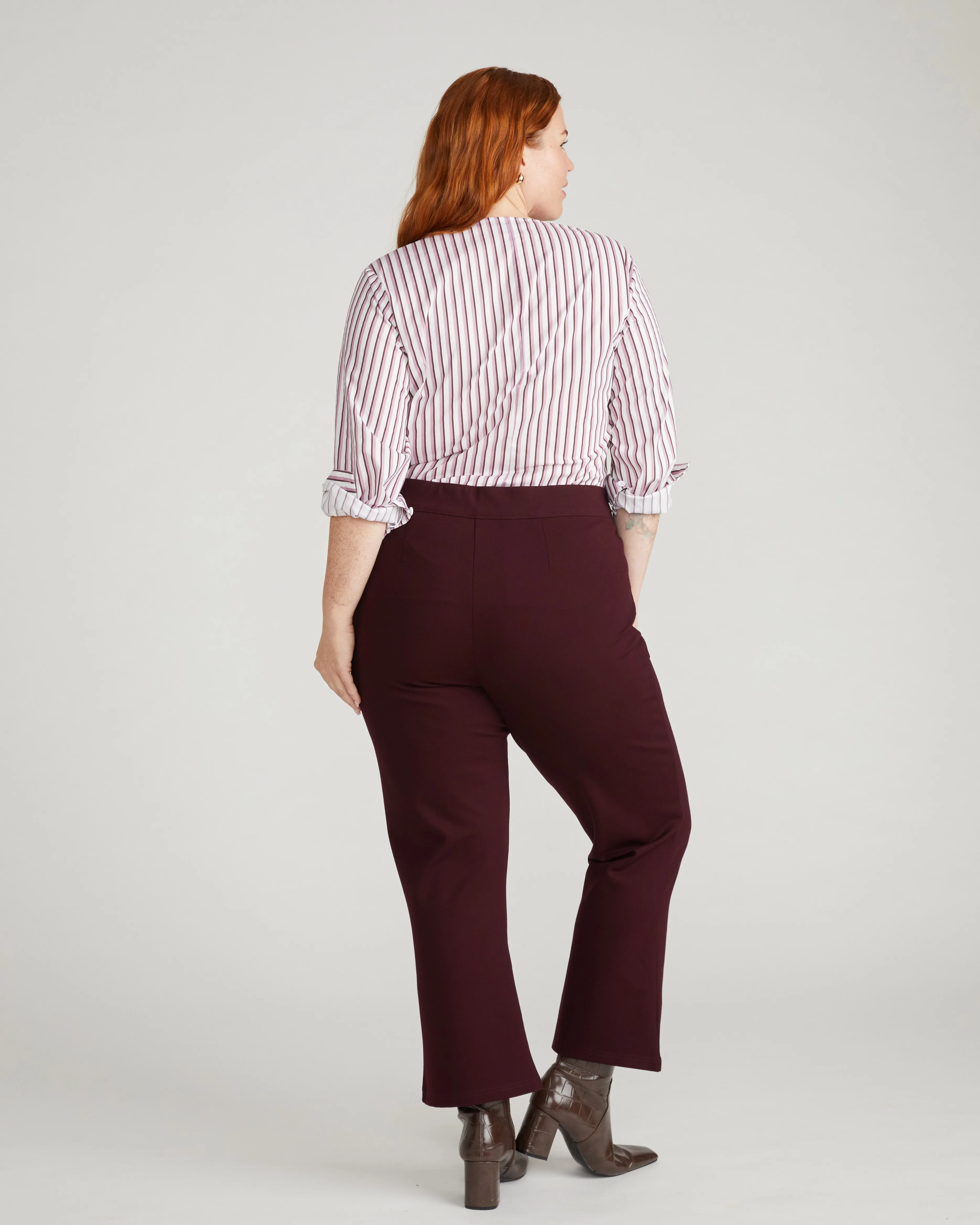 Amaya Ponte Kick Flare Pants - Black Cherry sold by Universal Standard product image thumbnail 3