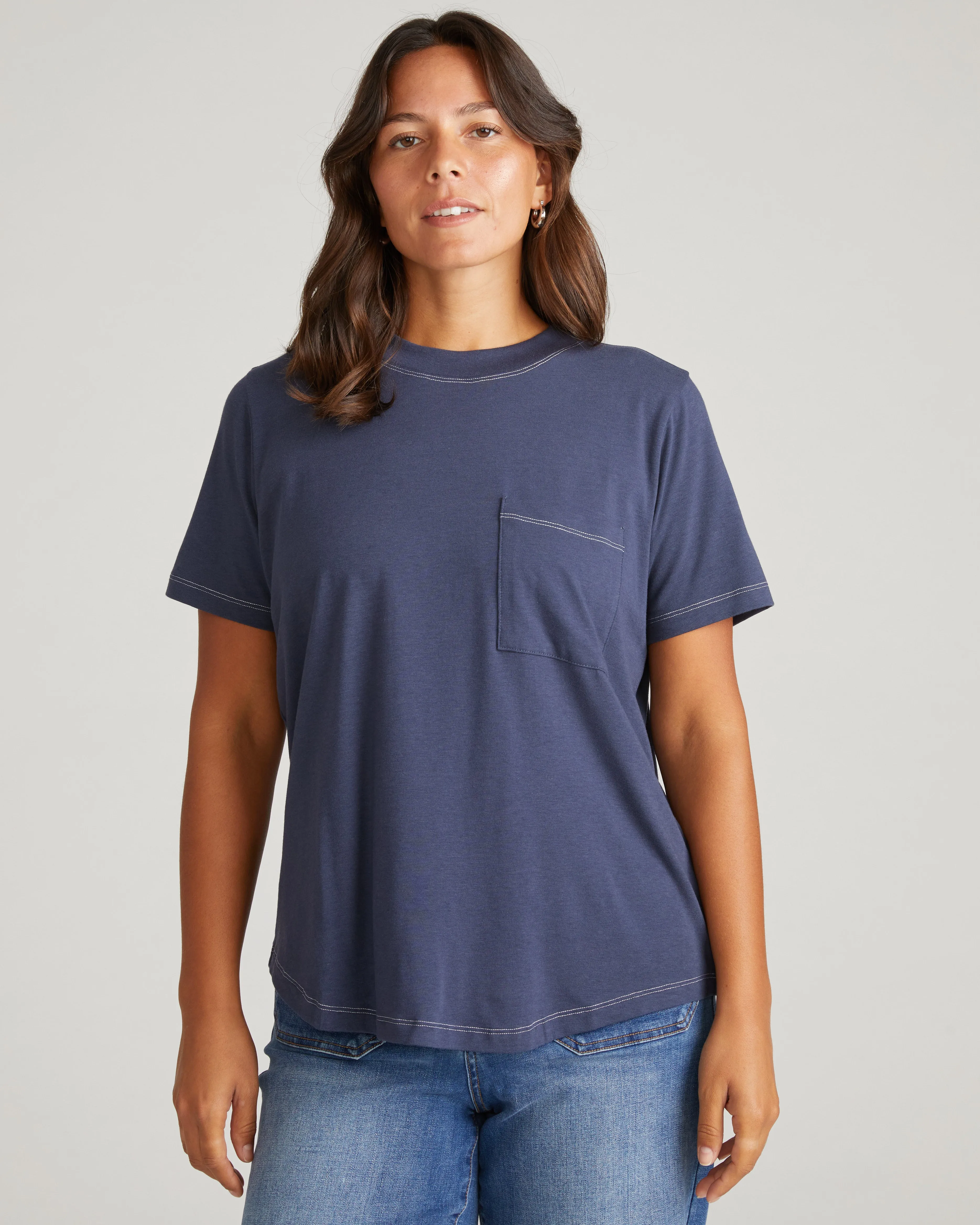 Garcon Tee - Washed Indigo sold by Universal Standard
