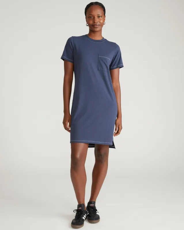 Garcon Tee Dress - Washed Indigo sold by Universal Standard