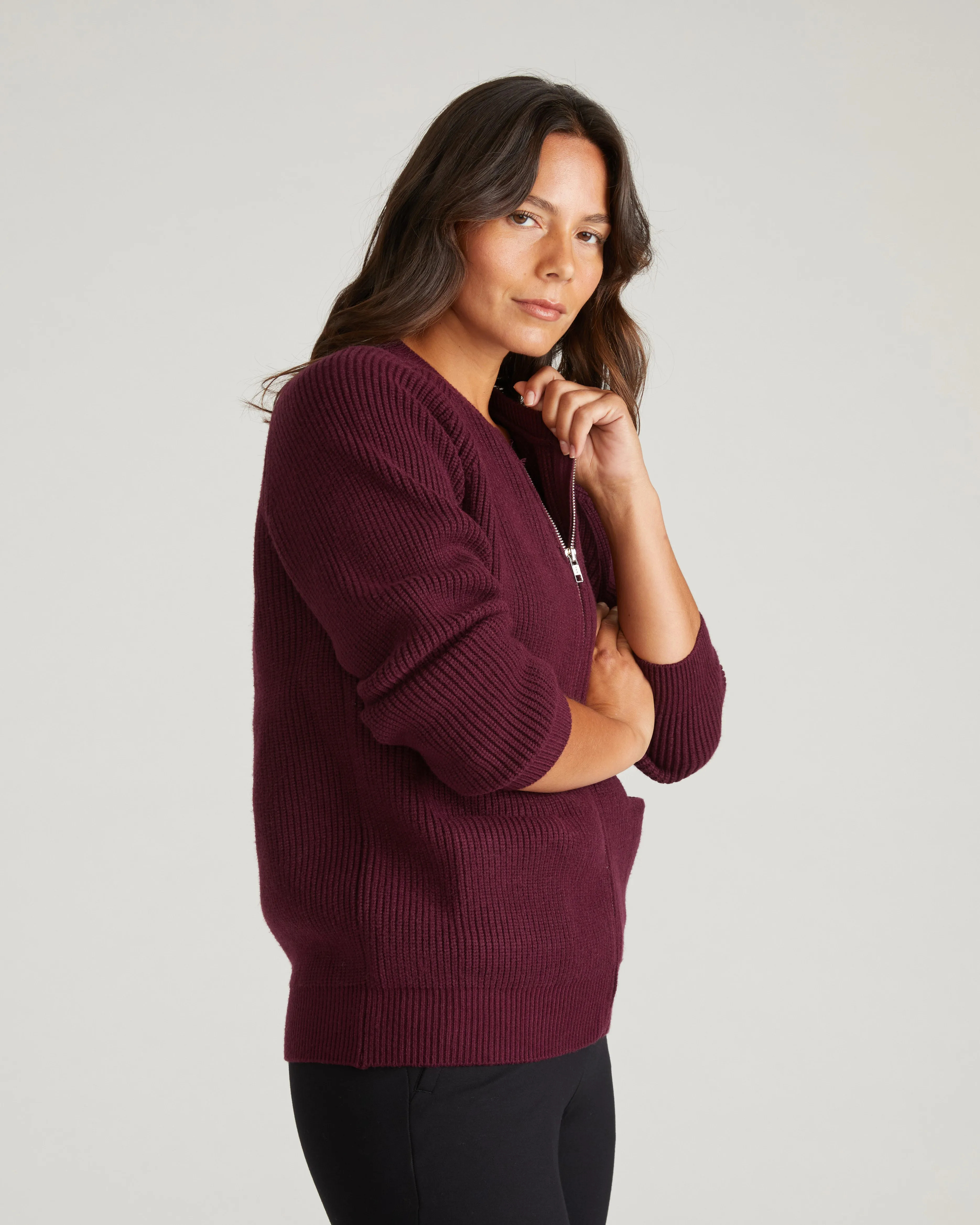 Better-Than-Wool Zip Cardigan - Gamay sold by Universal Standard product image thumbnail 2