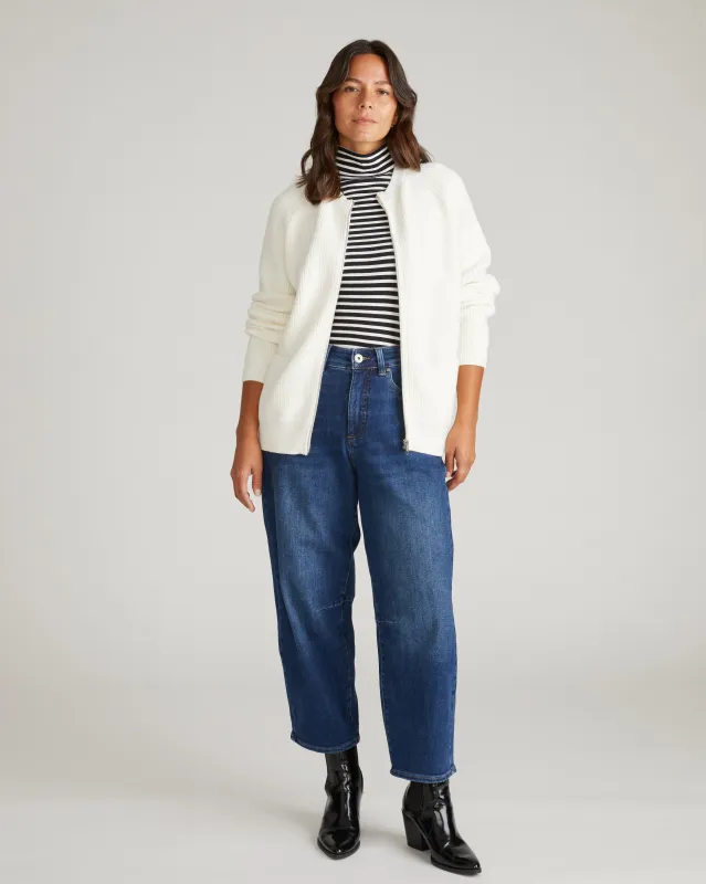 Better-Than-Wool Zip Cardigan - Cream sold by Universal Standard