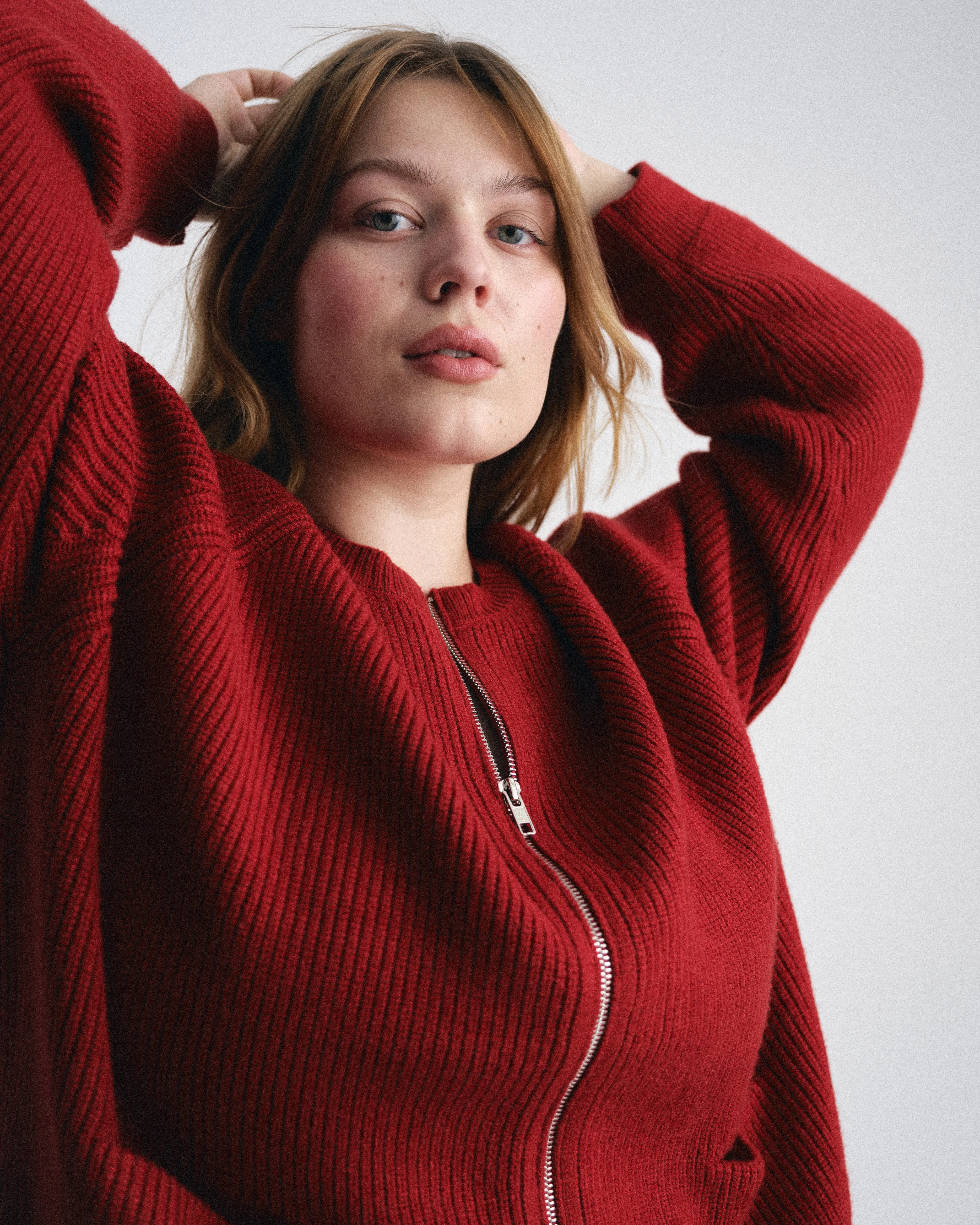 Better-Than-Wool Zip Cardigan - Autumnal Red sold by Universal Standard product image thumbnail 2