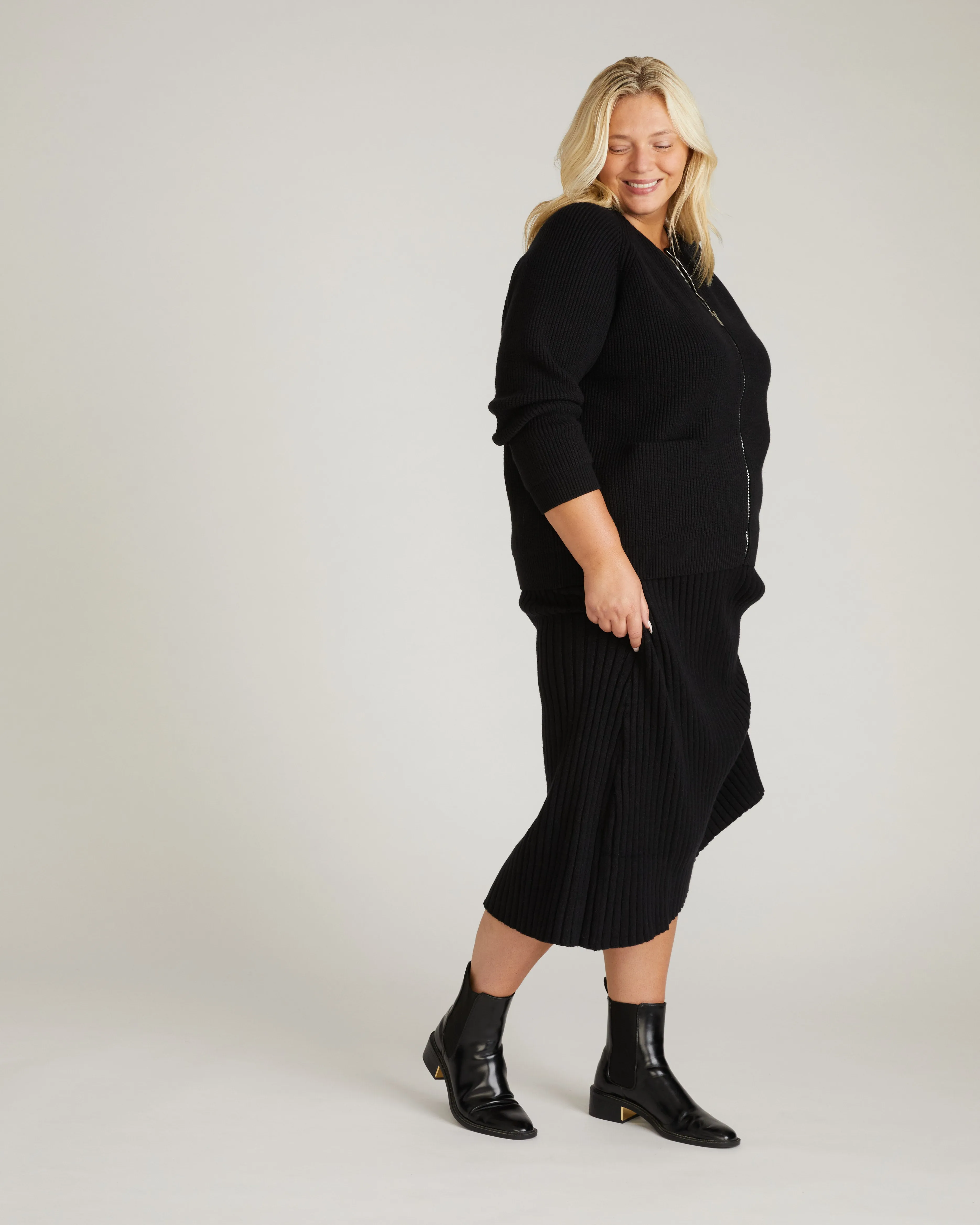 Better-Than-Wool Zip Cardigan - Black sold by Universal Standard product image thumbnail 2