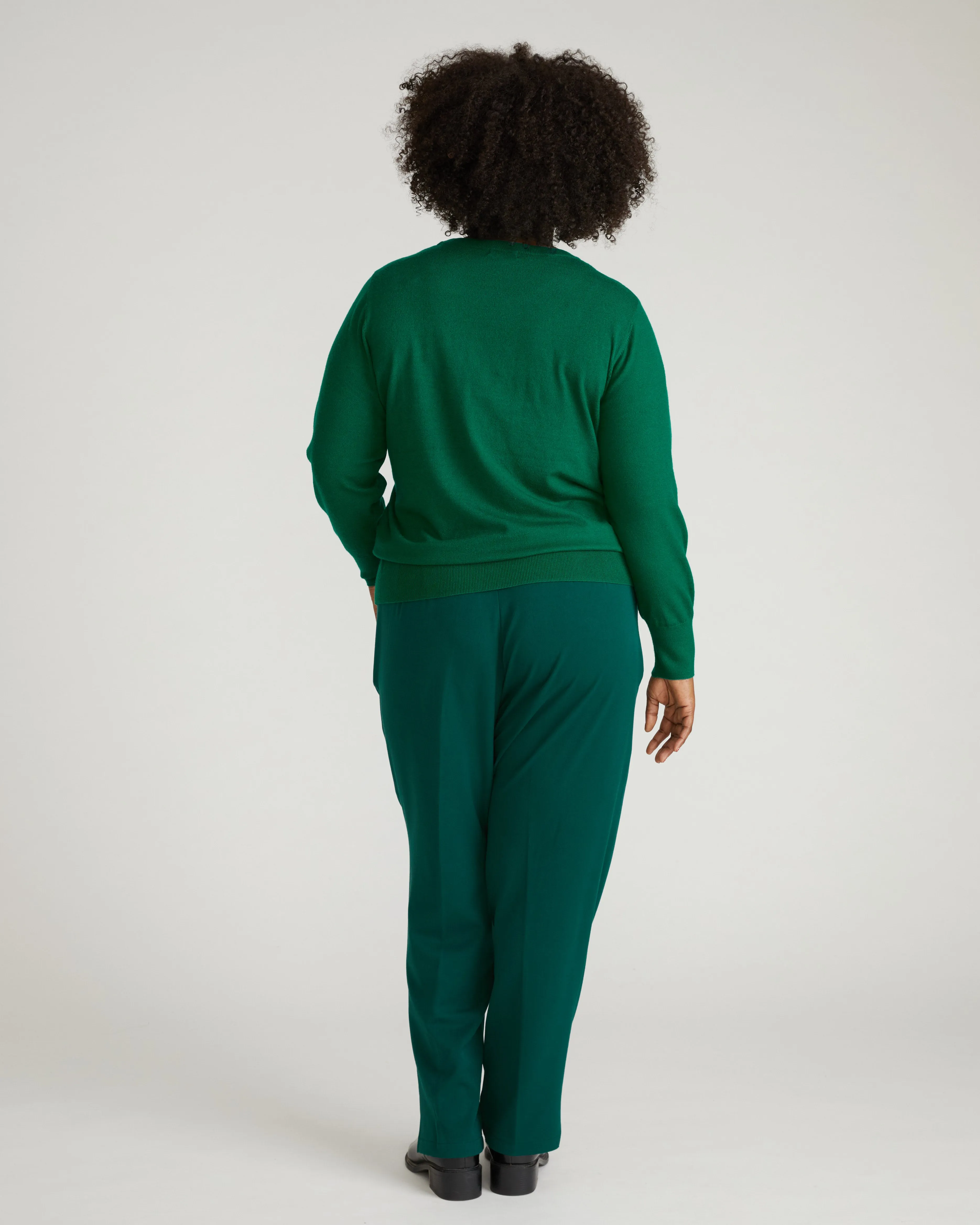Savvy Fine Knit Crew Sweater - Mineral Green sold by Universal Standard product image thumbnail 3
