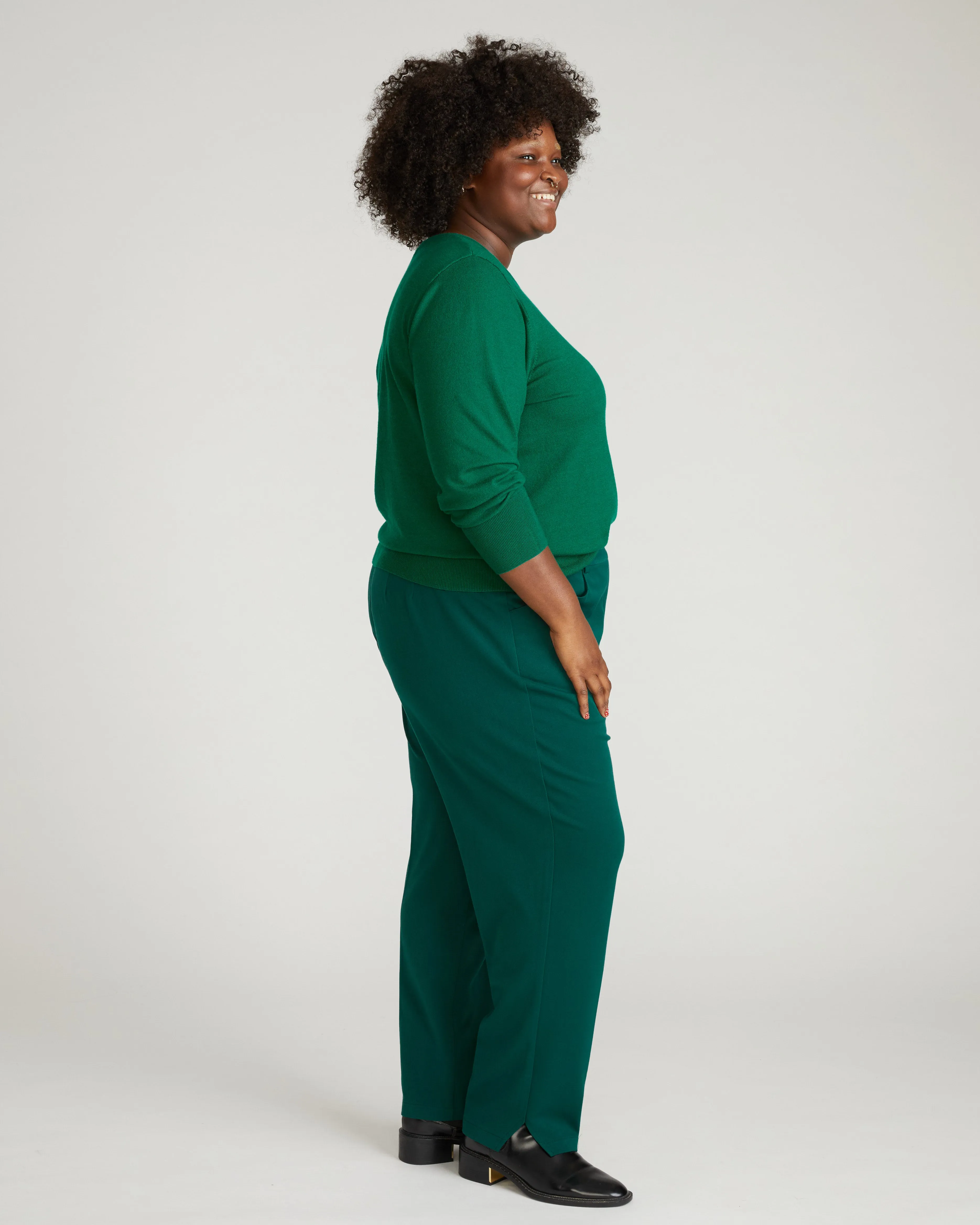 Savvy Fine Knit Crew Sweater - Mineral Green sold by Universal Standard product image thumbnail 2