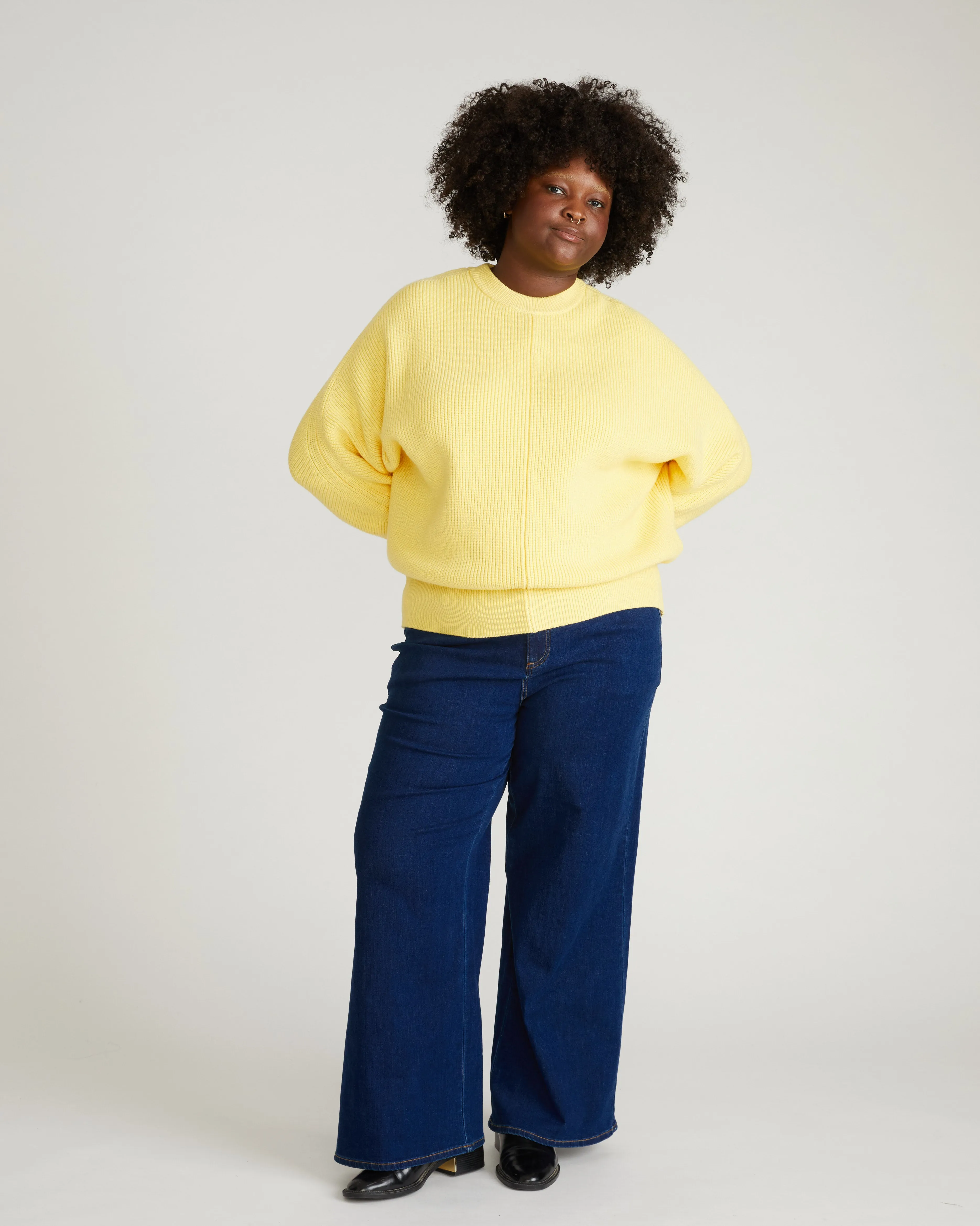 Better-Than-Wool Dolman Sweater - Banana Pudding sold by Universal Standard