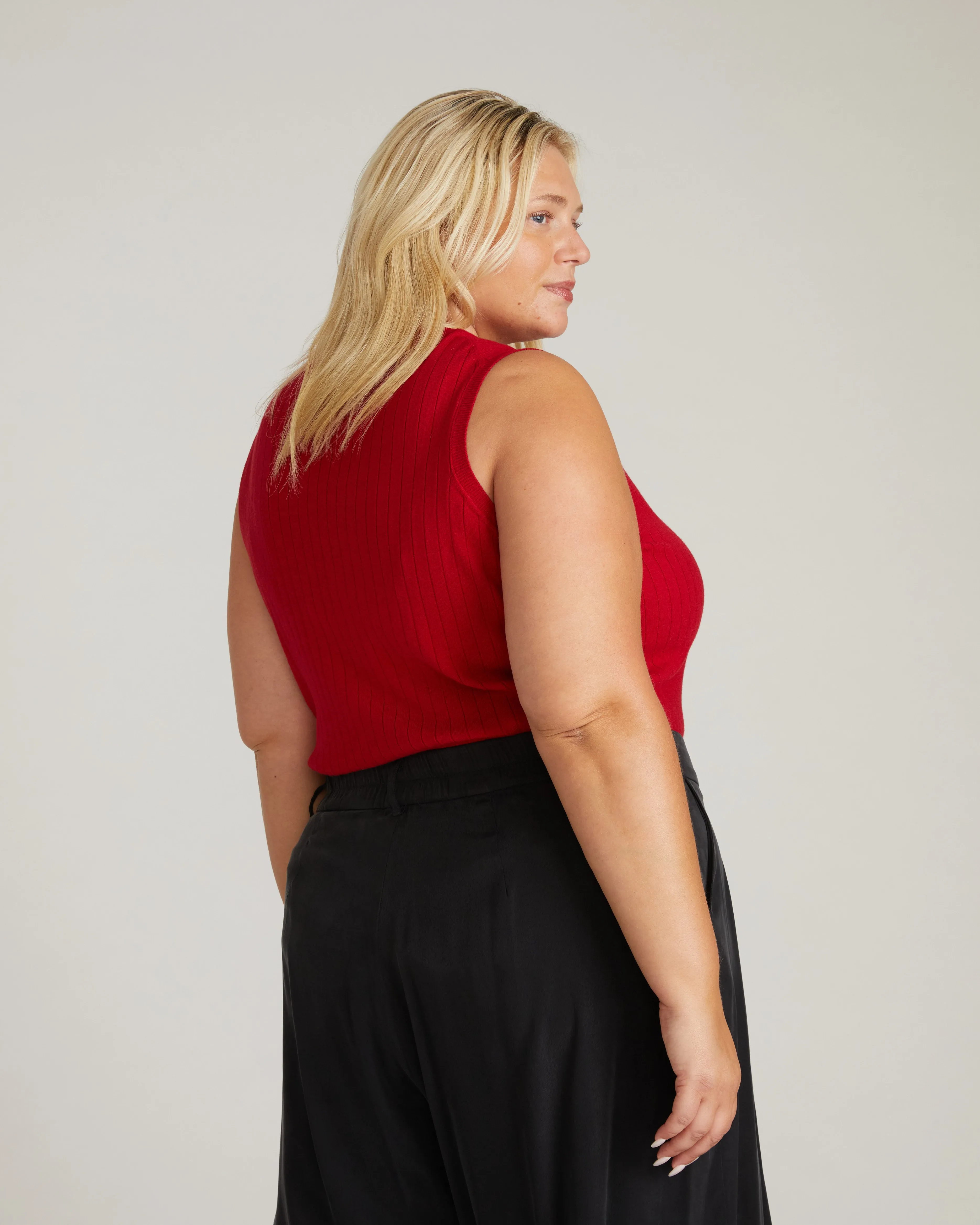Savvy Fine Knit Sweater Shell - Carmine sold by Universal Standard product image thumbnail 3