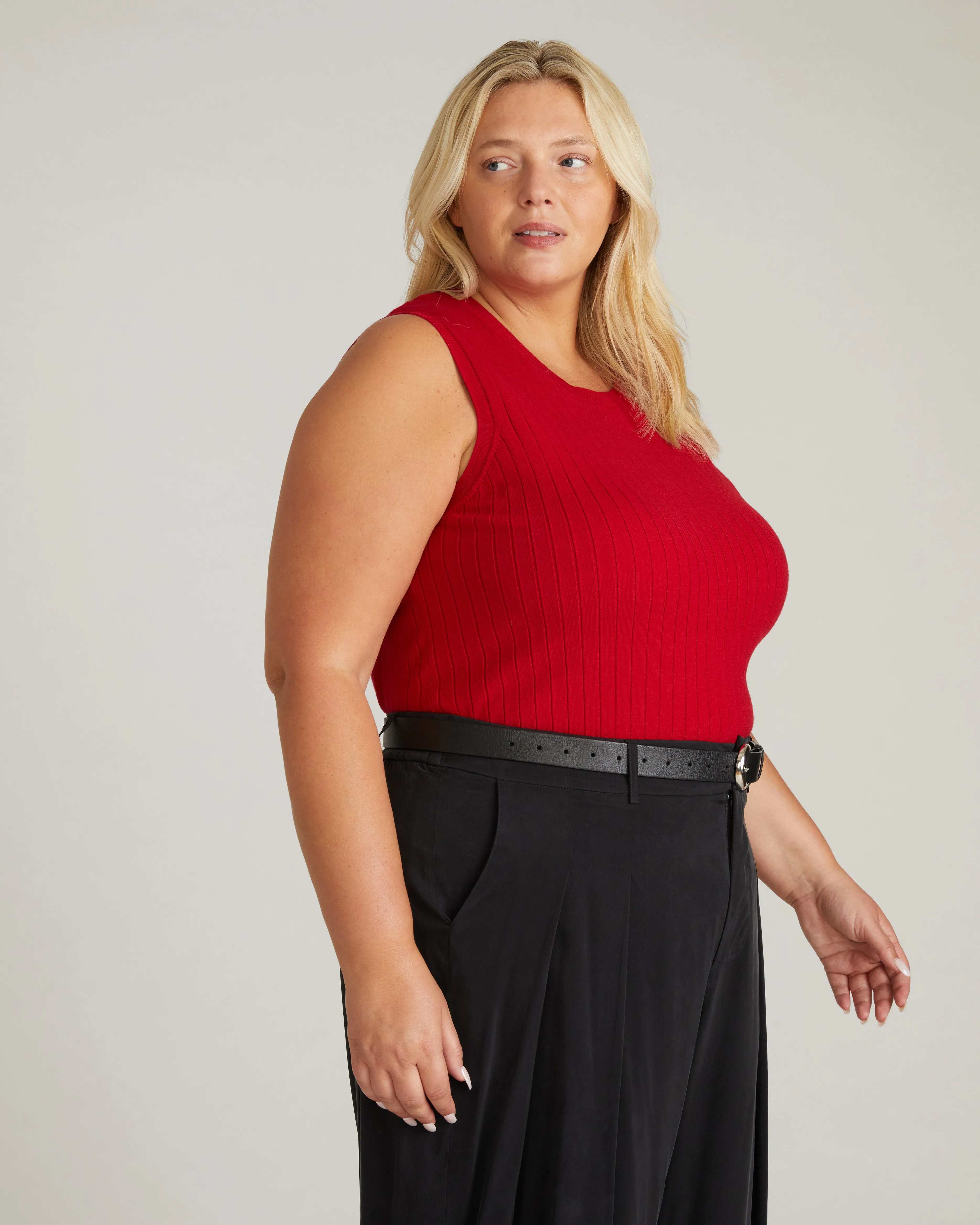 Savvy Fine Knit Sweater Shell - Carmine sold by Universal Standard product image thumbnail 2