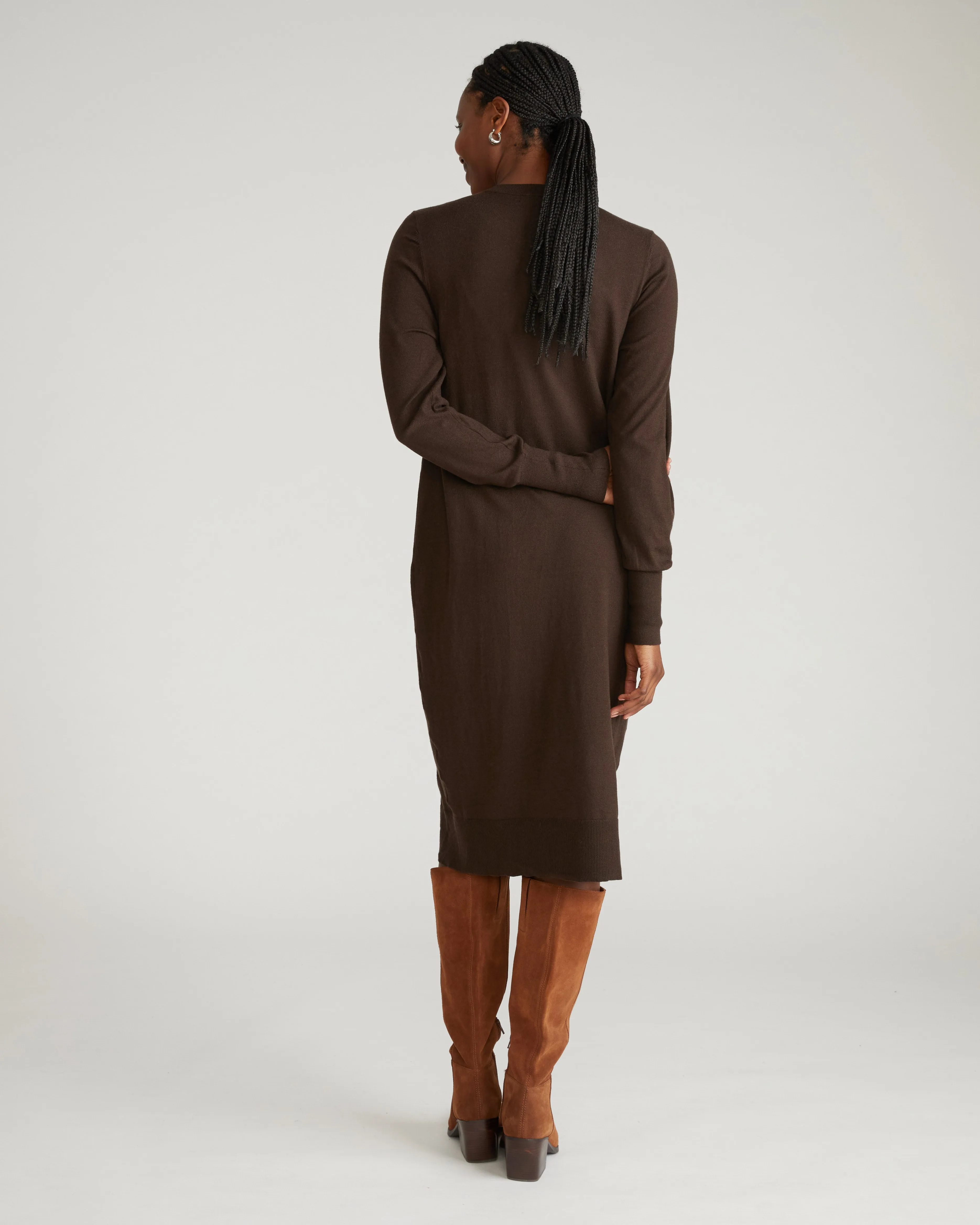 Savvy Fine Knit Everyday Sweater Dress - Espresso sold by Universal Standard product image thumbnail 3