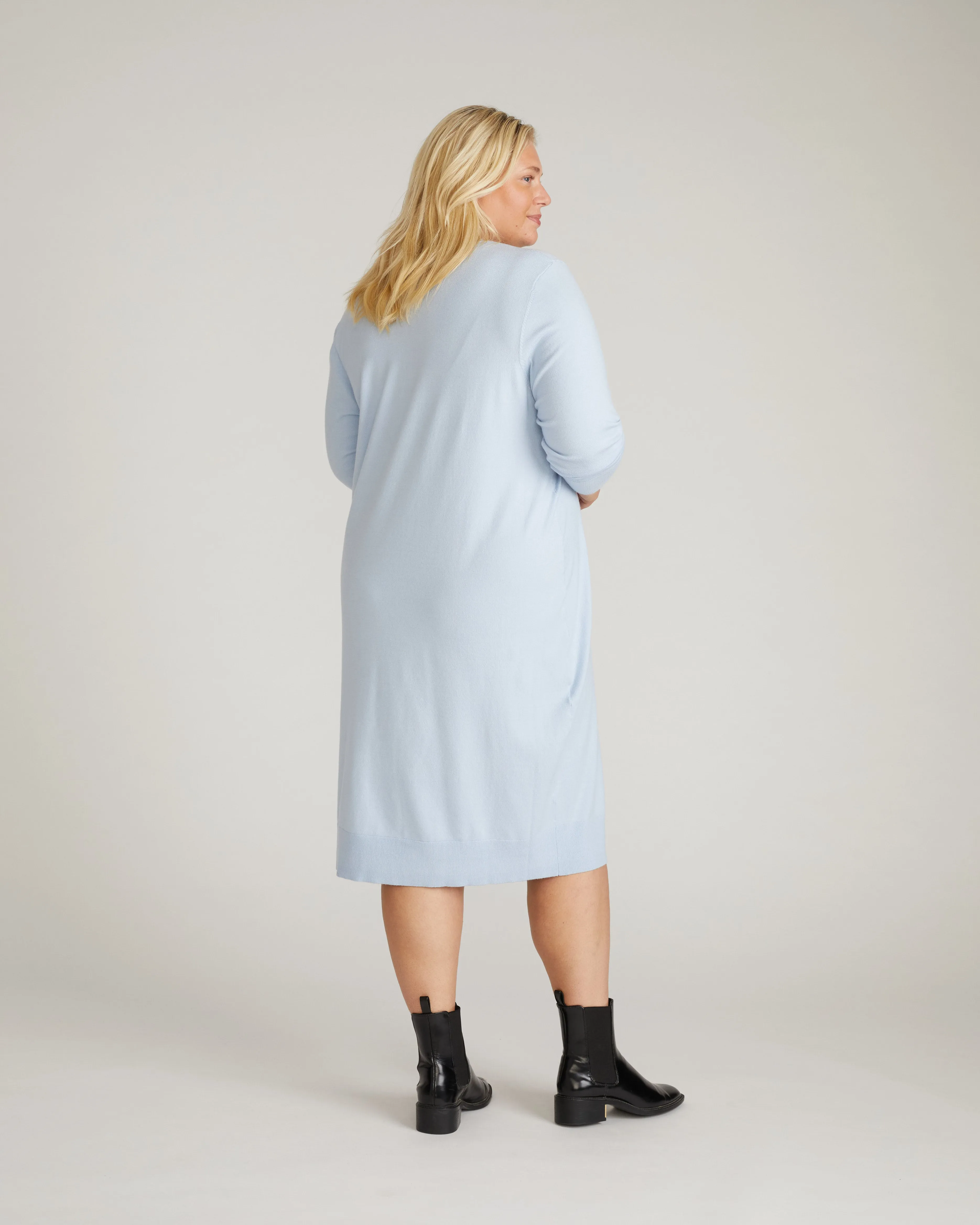 Savvy Fine Knit Everyday Sweater Dress - Silver Blue sold by Universal Standard product image thumbnail 4