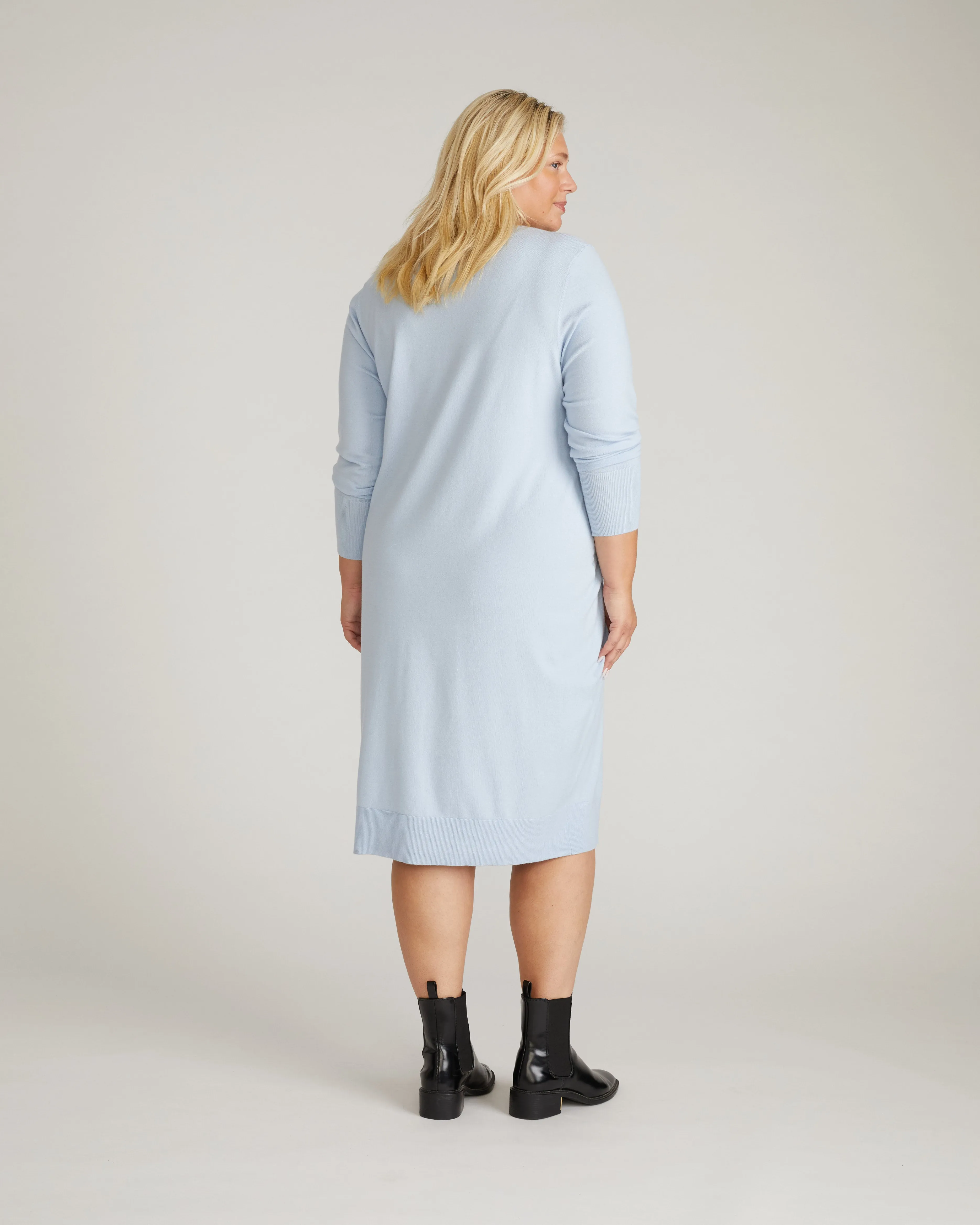 Savvy Fine Knit Everyday Sweater Dress - Silver Blue sold by Universal Standard product image thumbnail 5